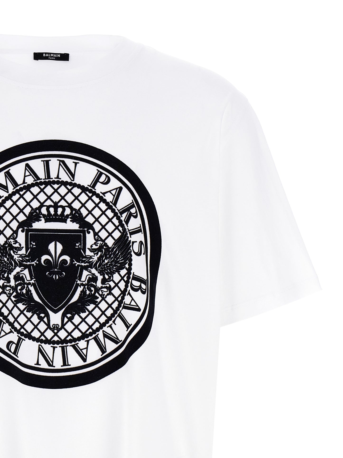 Balmain Men Velvet Logo T-Shirt BALMAIN