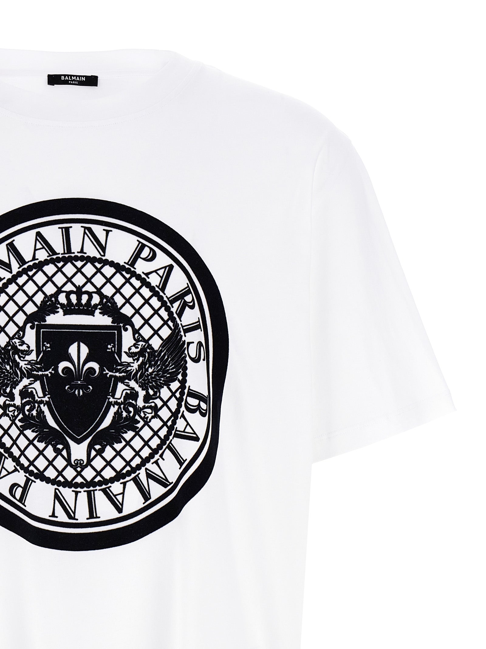 Balmain Men Velvet Logo T-Shirt BALMAIN