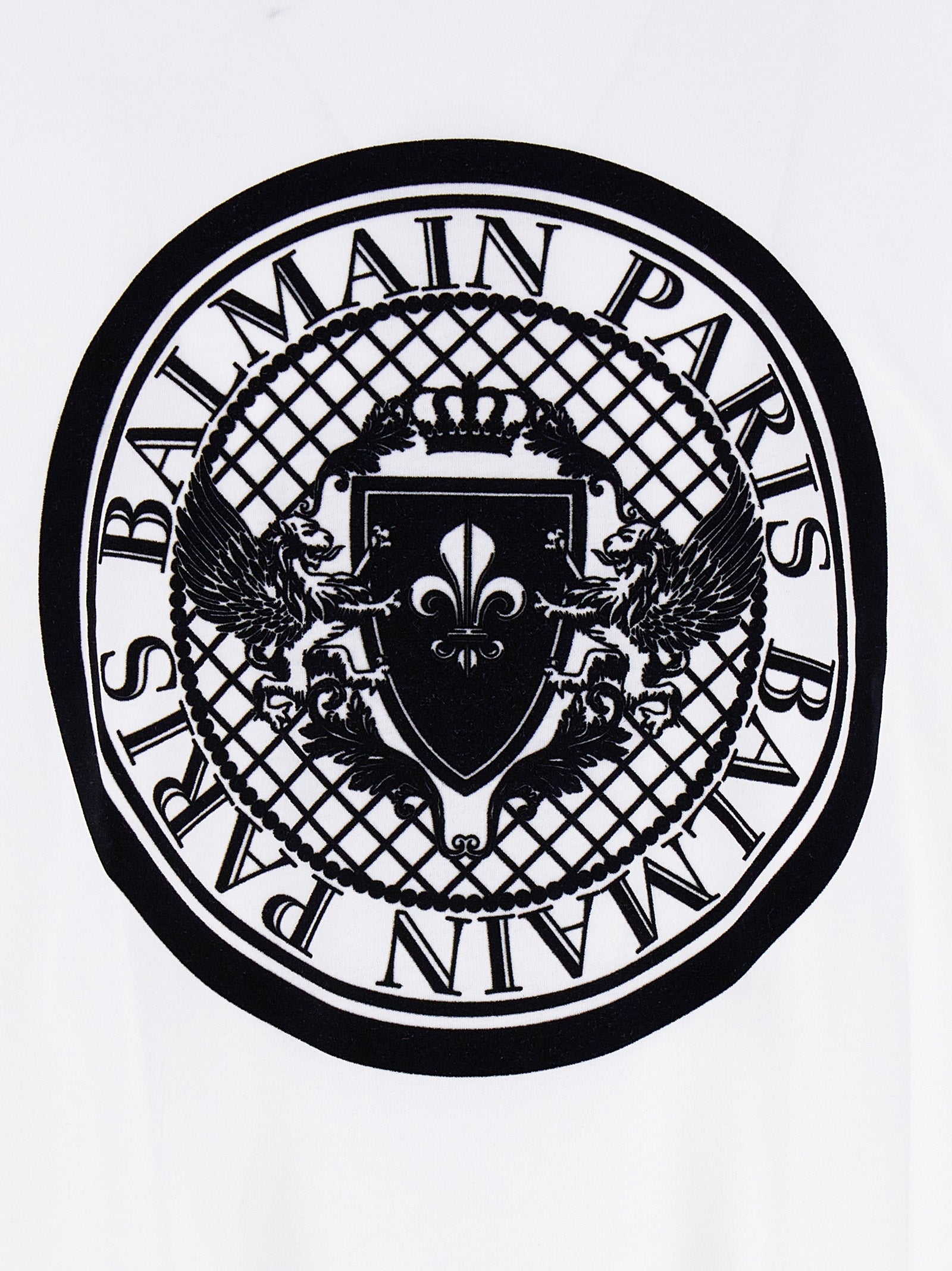 Balmain Men Velvet Logo T-Shirt BALMAIN