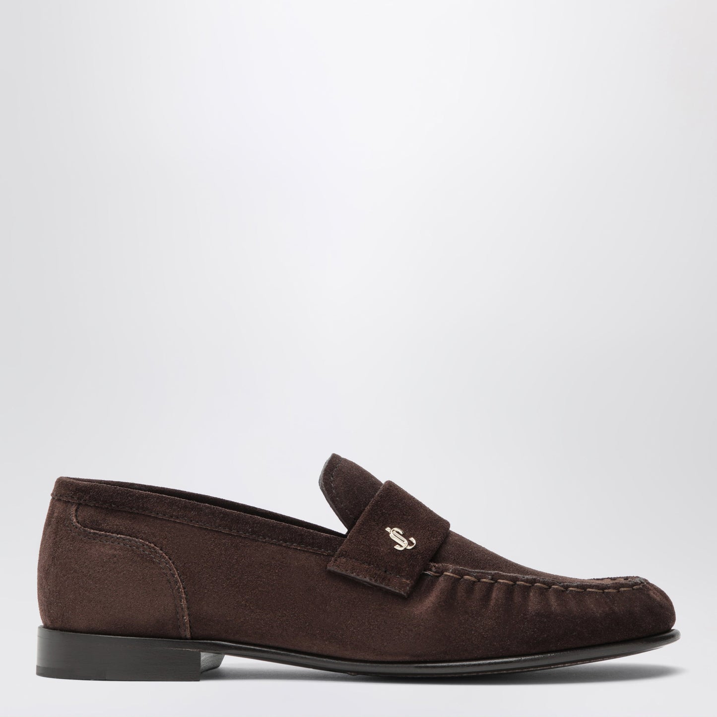 Jimmy Choo Ellis Suede Leather Loafers In Chocolate Women JIMMY CHOO
