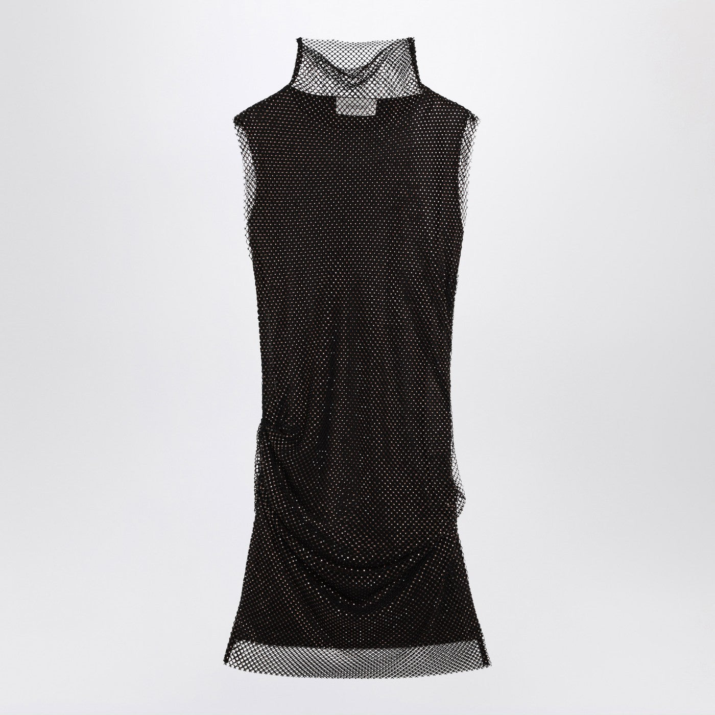 Sportmax Black Mesh Mini Dress Women SPORTMAX
