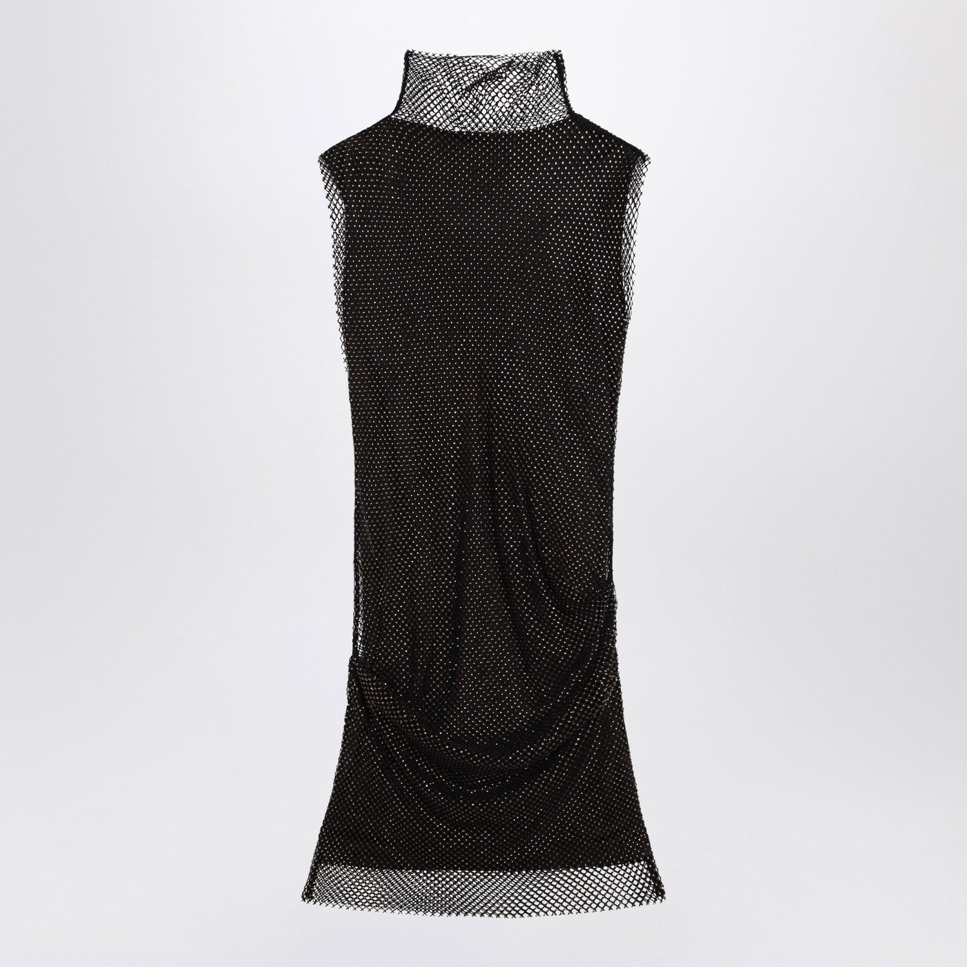 Sportmax Black Mesh Mini Dress Women SPORTMAX