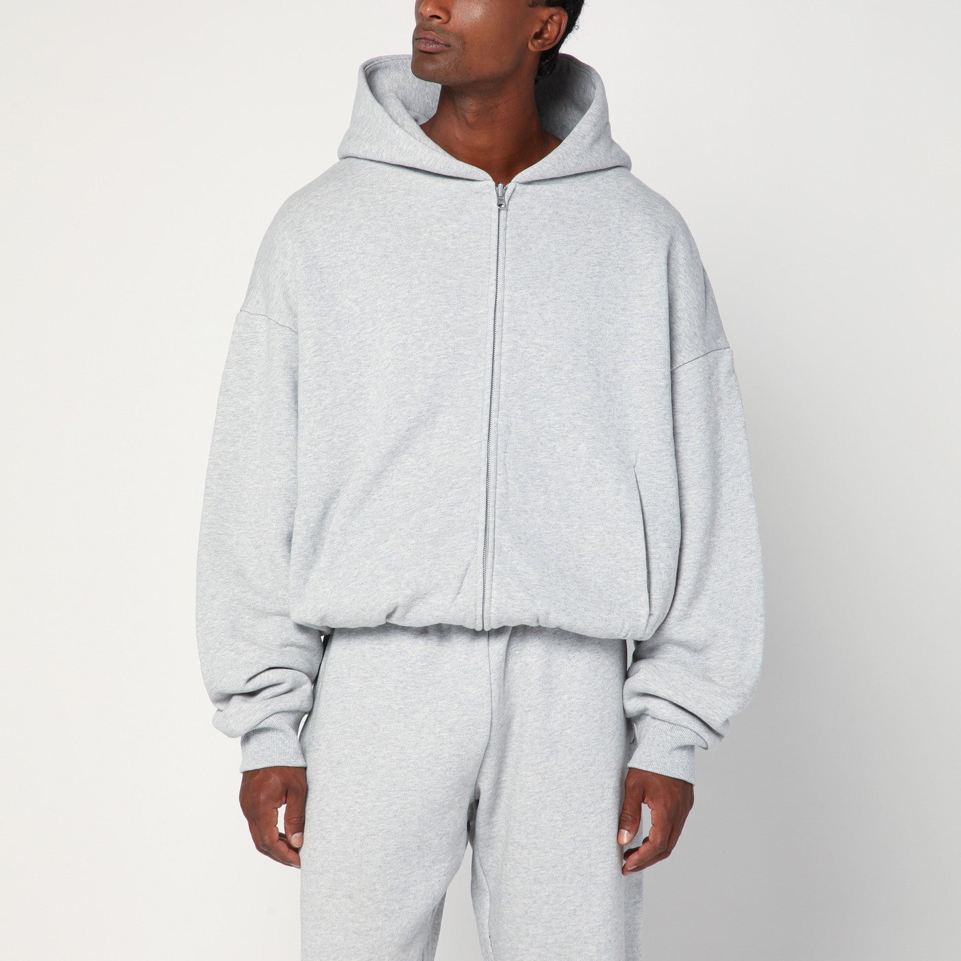 Entire Studios Grey Zip Cotton Sweatshirt Men Entire Studios