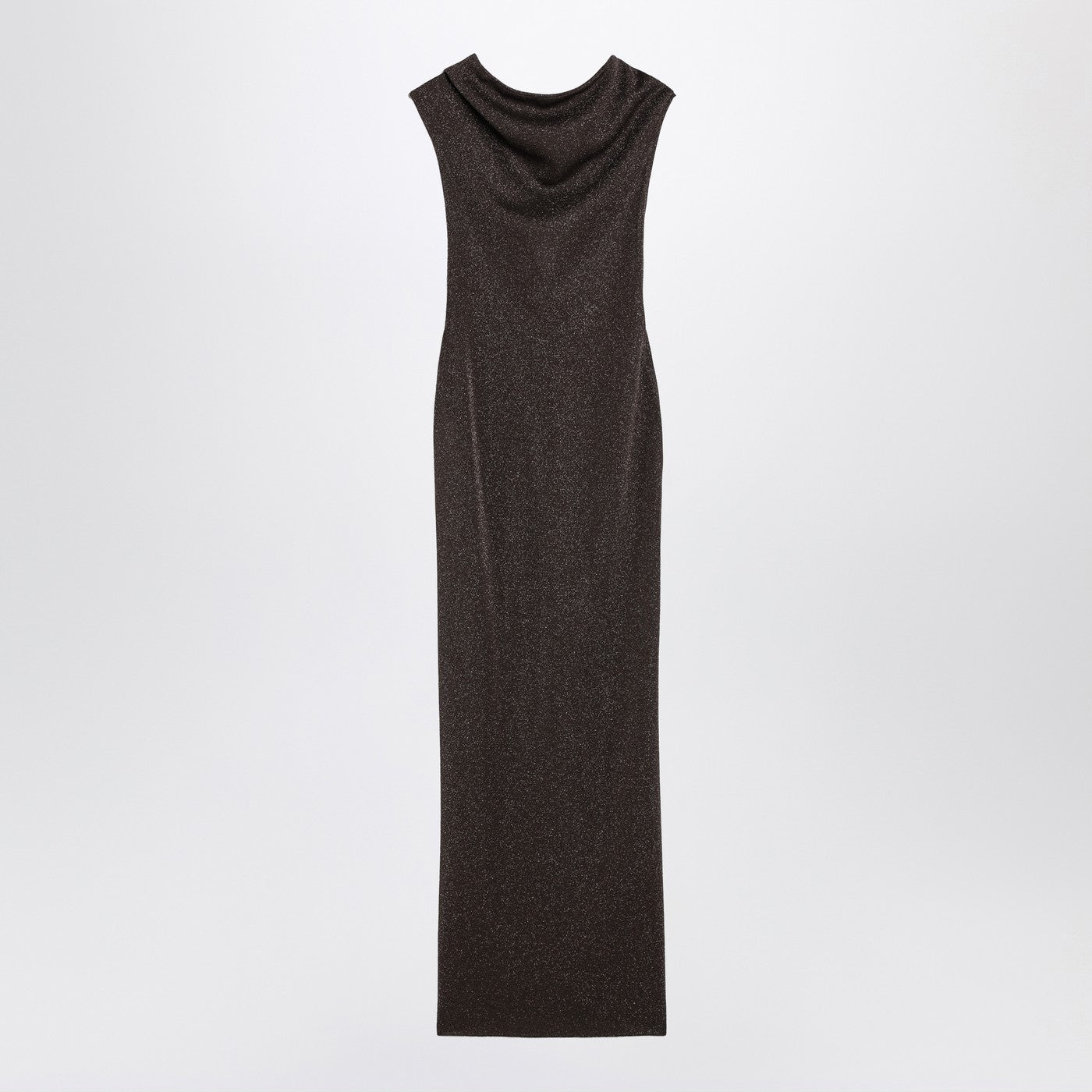 Max Mara Pianoforte Brown Dress In Viscose And Lurex Yarn Women MAX MARA