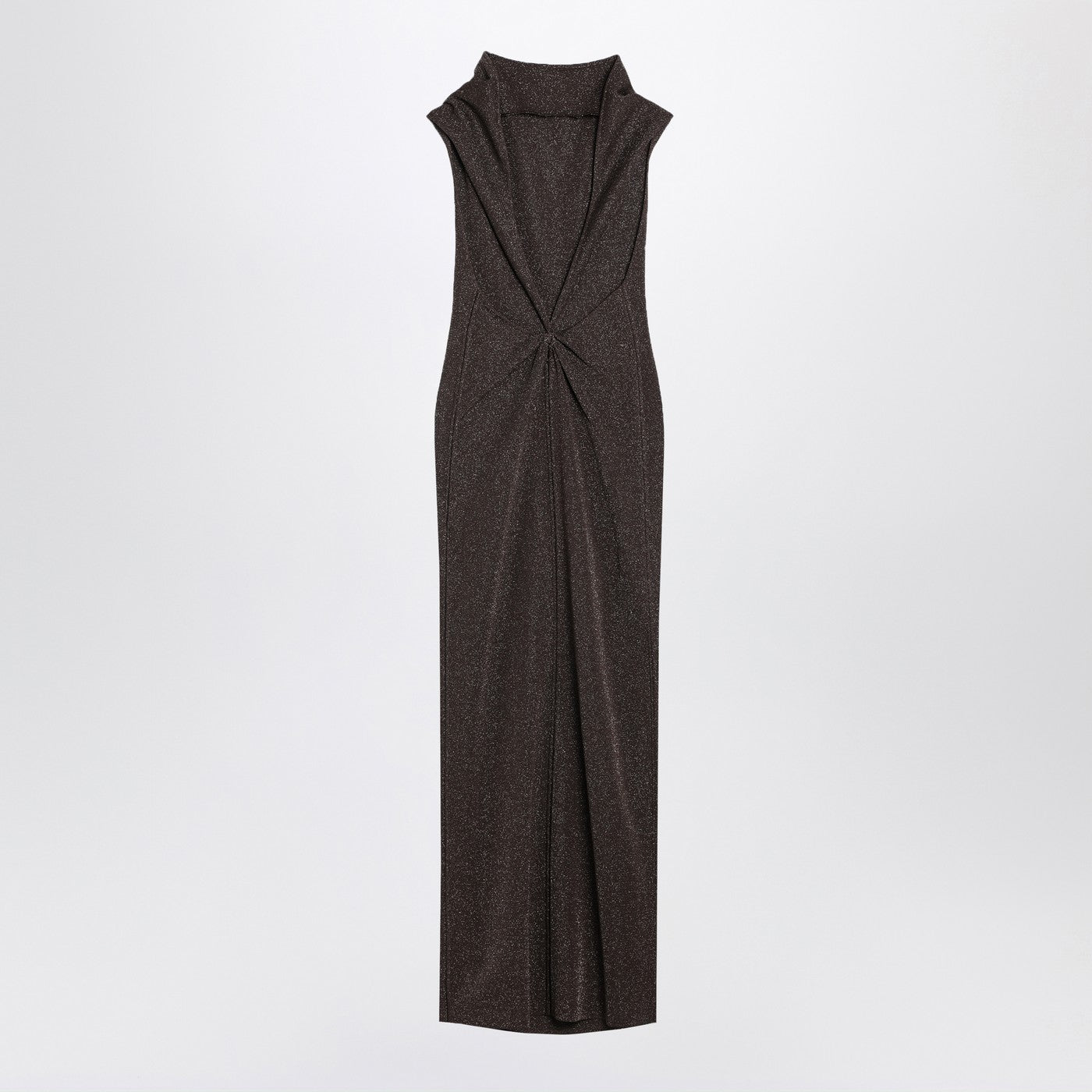 Max Mara Pianoforte Brown Dress In Viscose And Lurex Yarn Women MAX MARA