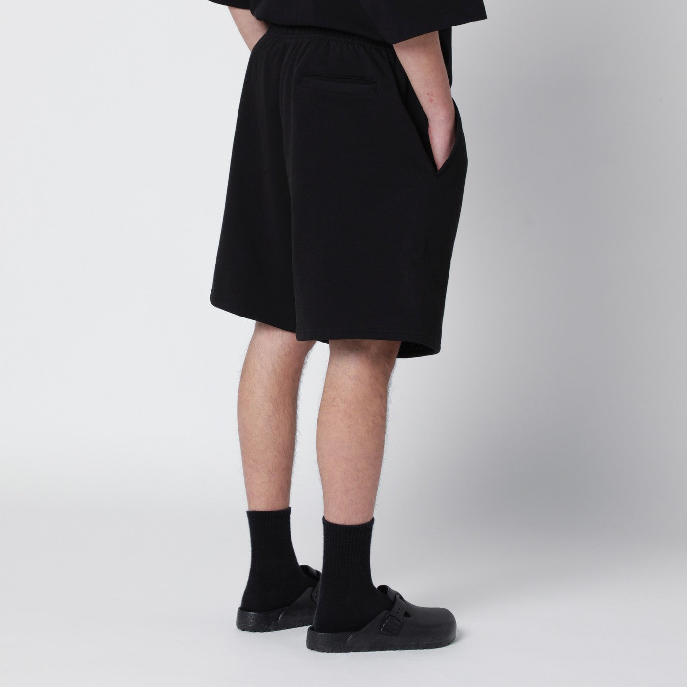 Entire Studios Black Cotton Scuba Shorts Men Entire Studios