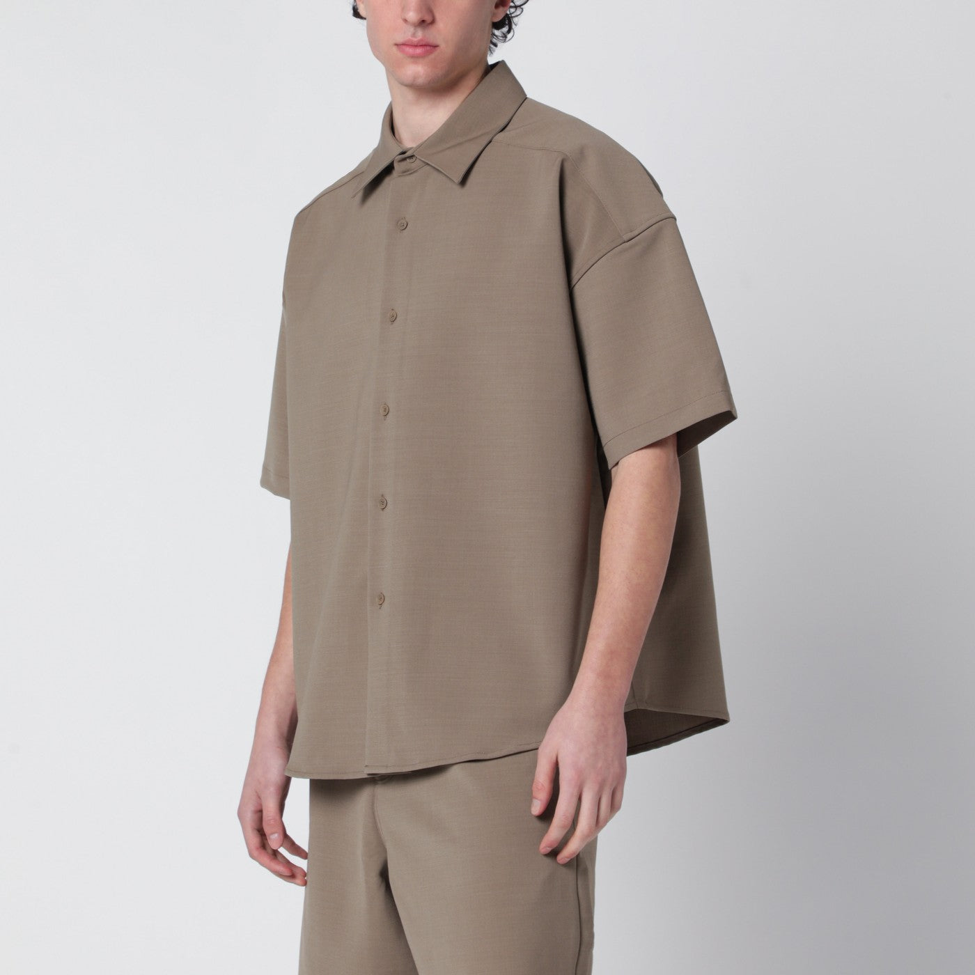Entire Studios Beige Oversized Short-Sleeve Shirt Men Entire Studios