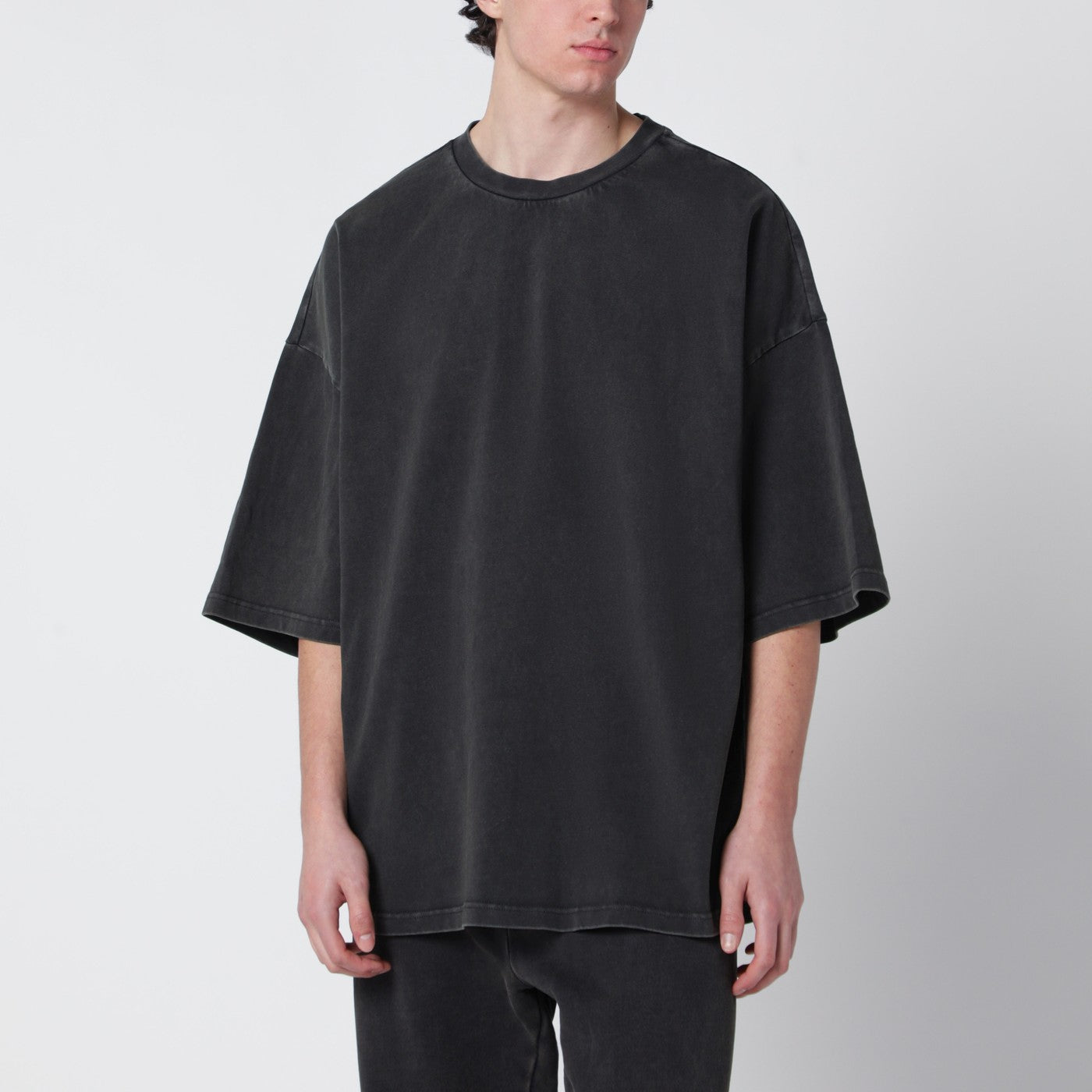 Entire Studios Washed Black Boxy T-Shirt Men Entire Studios