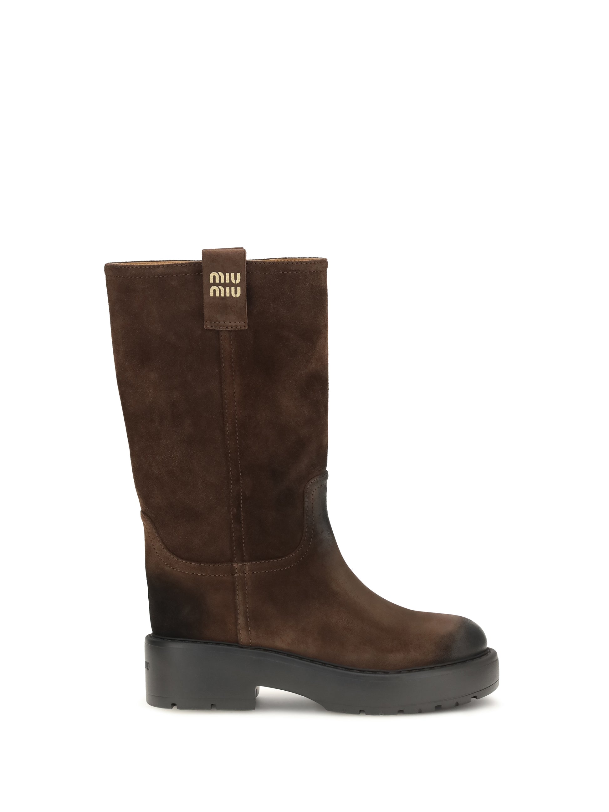 Miu Miu Women Suede Leather Boots MIU MIU