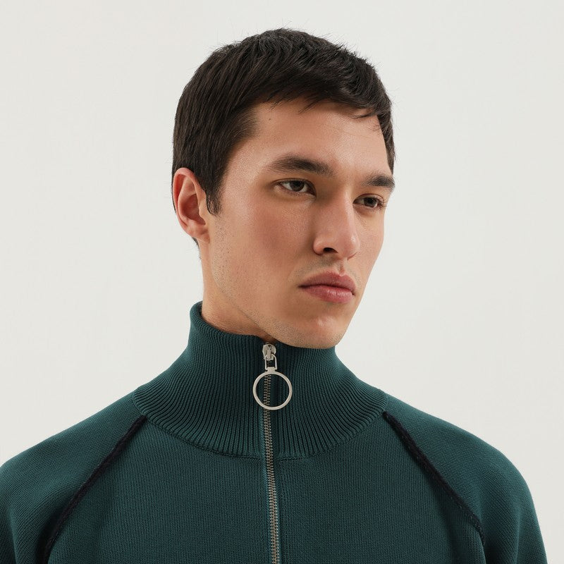 1989 Studio Dark Green Raglan Sweater Men