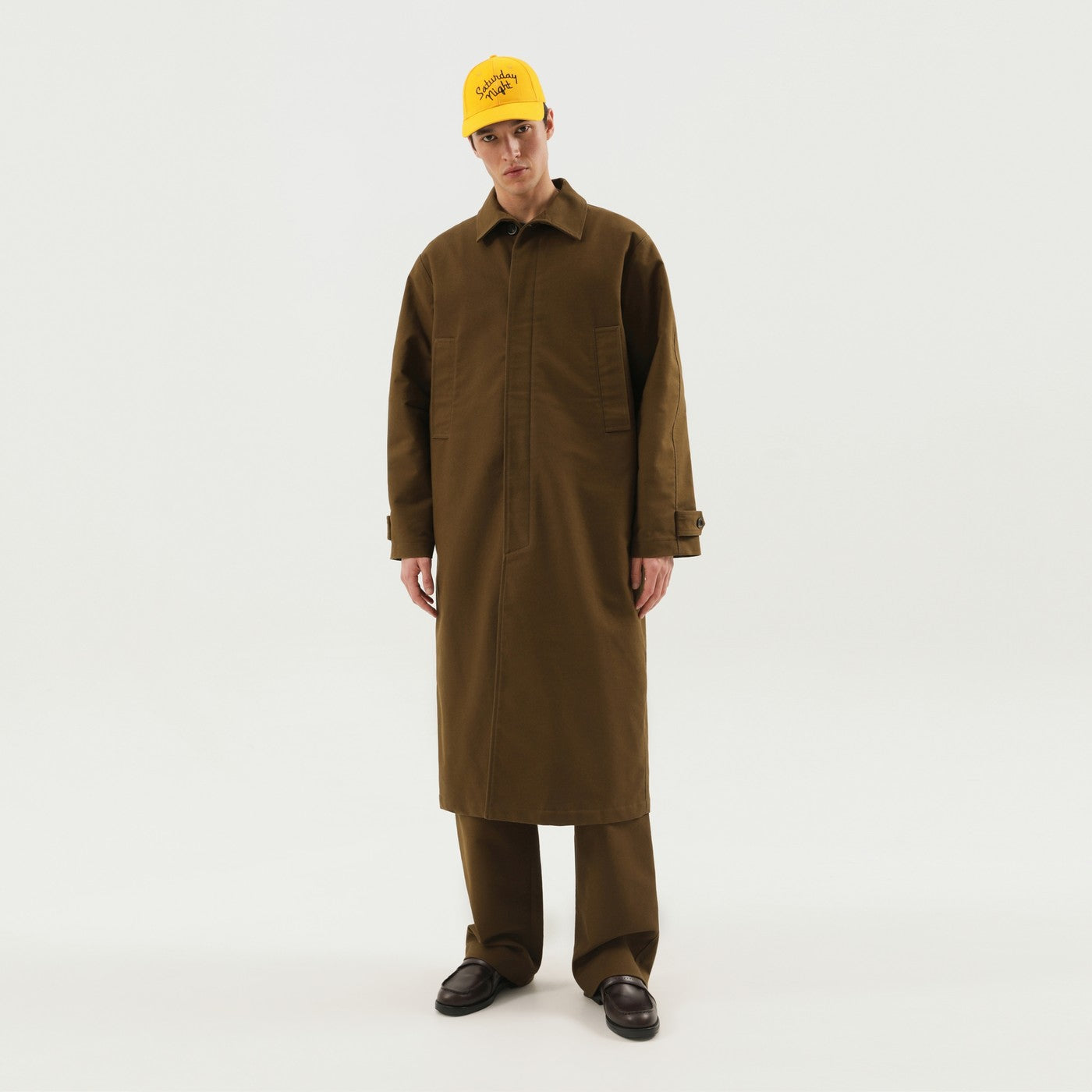 1989 Studio Olive Green Mackintosh Coat Men 1989 STUDIO