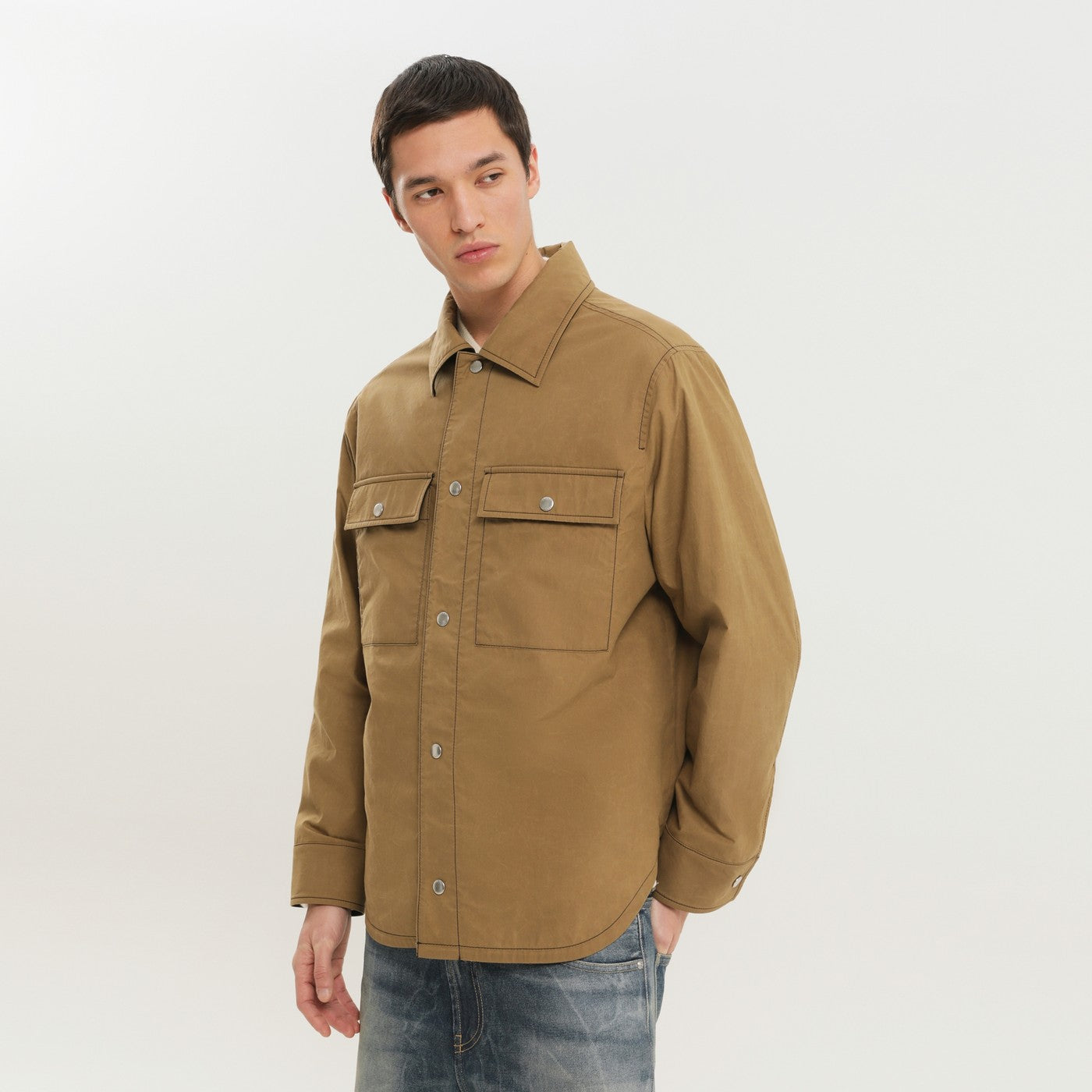 1989 Studio Kaki Shirt-Jacket With Pockets Men 1989 STUDIO
