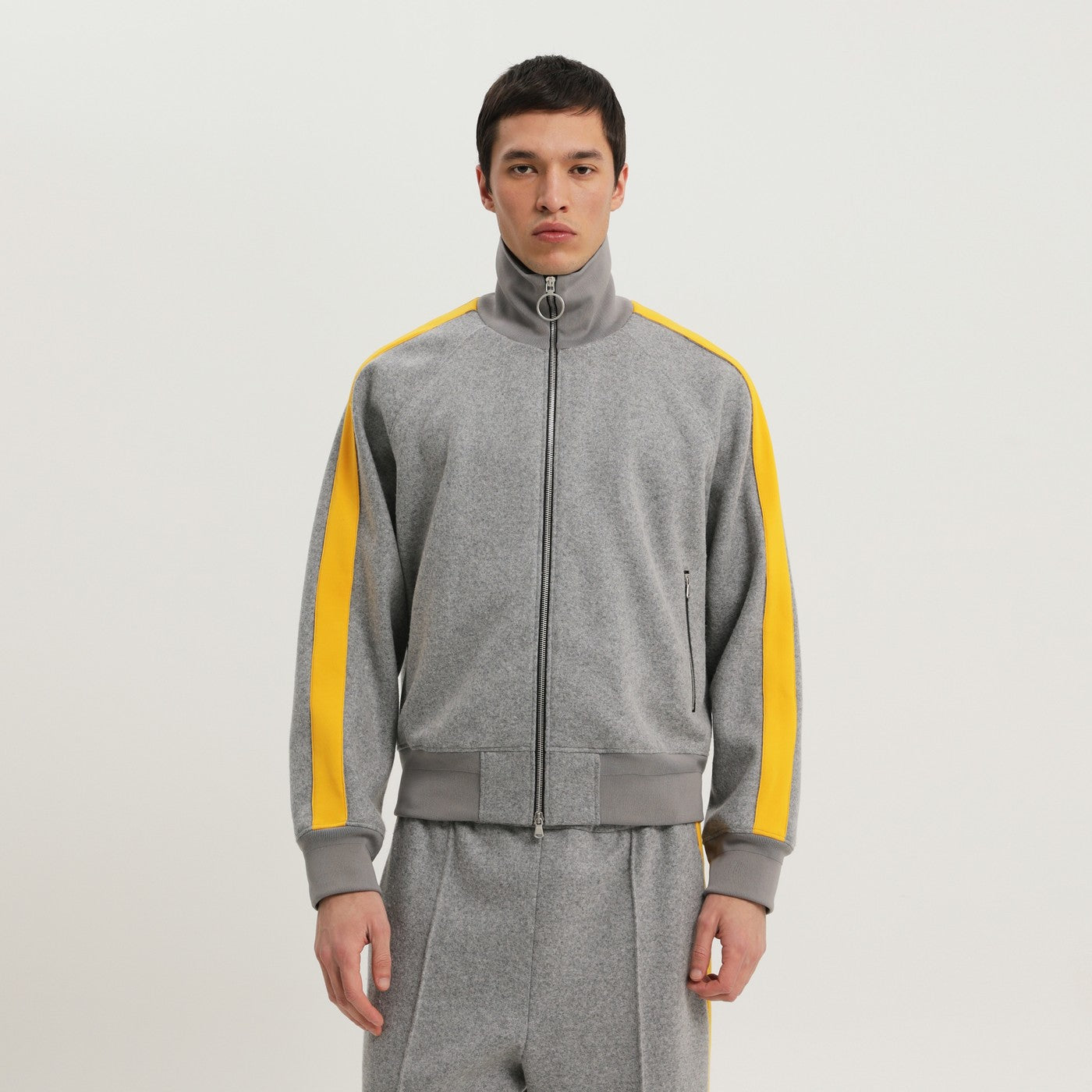 1989 Studio Gray Jacket With Side Stripes Men 1989 STUDIO