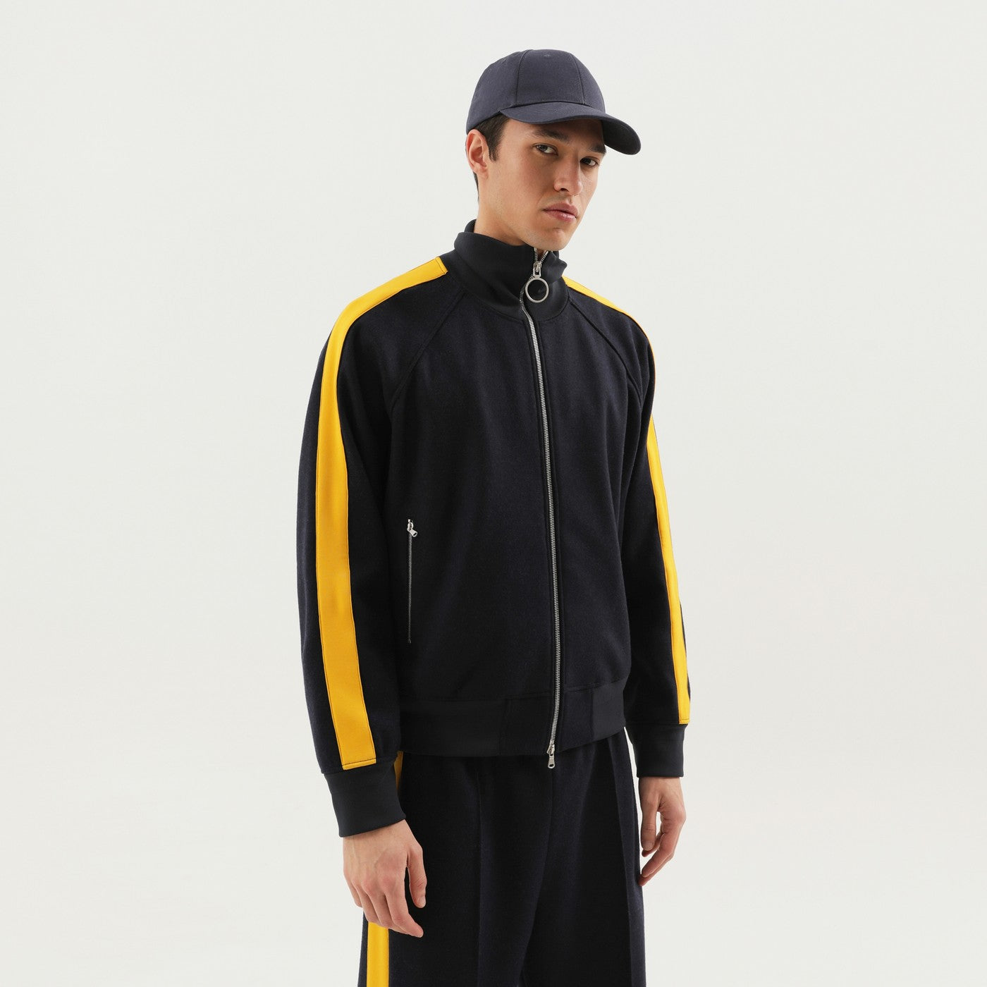 1989 Studio Gray Jacket With Side Stripes Men 1989 STUDIO