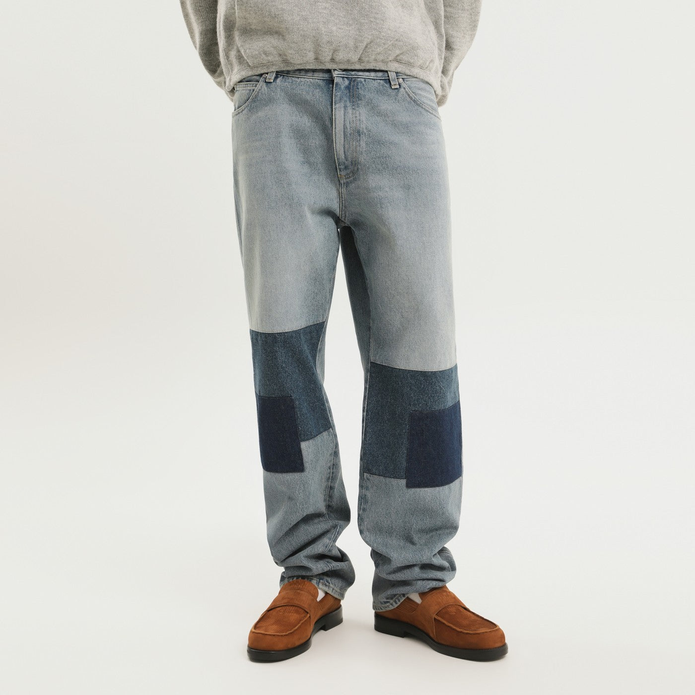 1989 Studio Malin Denim Pants With Patches Men 1989 STUDIO