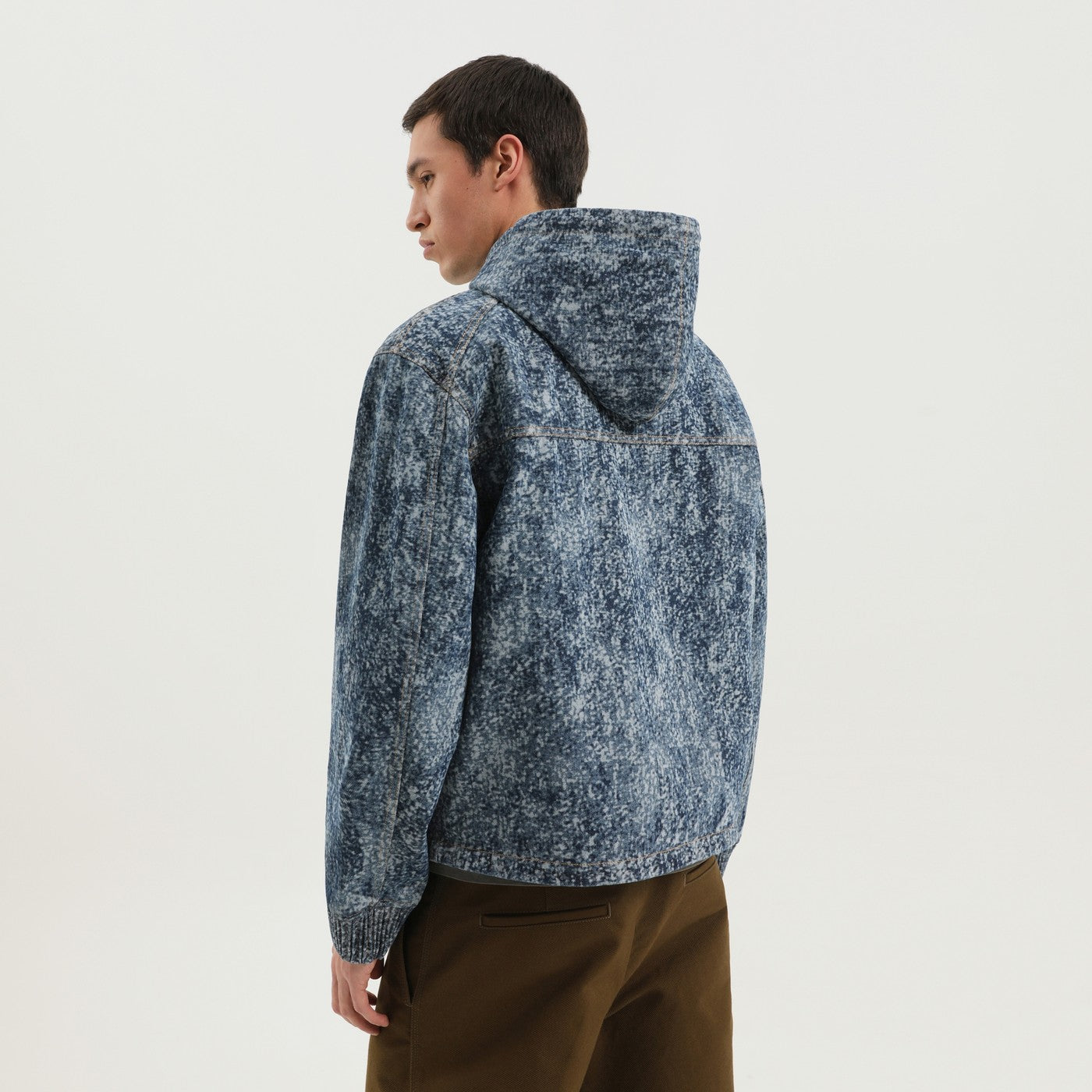 1989 Studio Denim Marbled Zip Hoodie Men 1989 STUDIO
