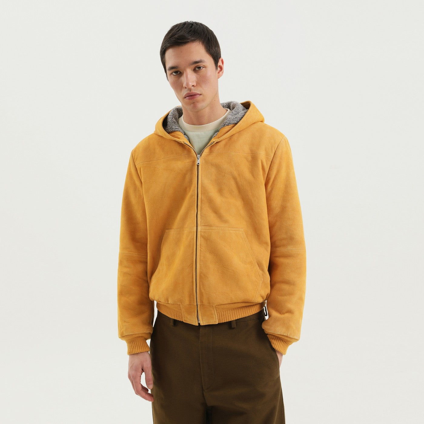 1989 Studio Yellow Suede Hoodie Men 1989 STUDIO