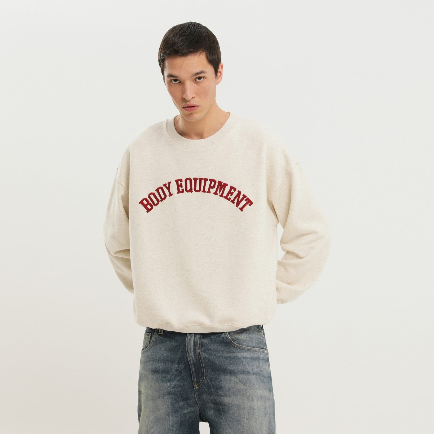 1989 Studio White Body Equipment Crew Neck Sweatshirt Men 1989 STUDIO
