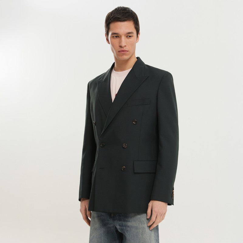1989 Studio Dark Green Double-Breasted Blazer Men