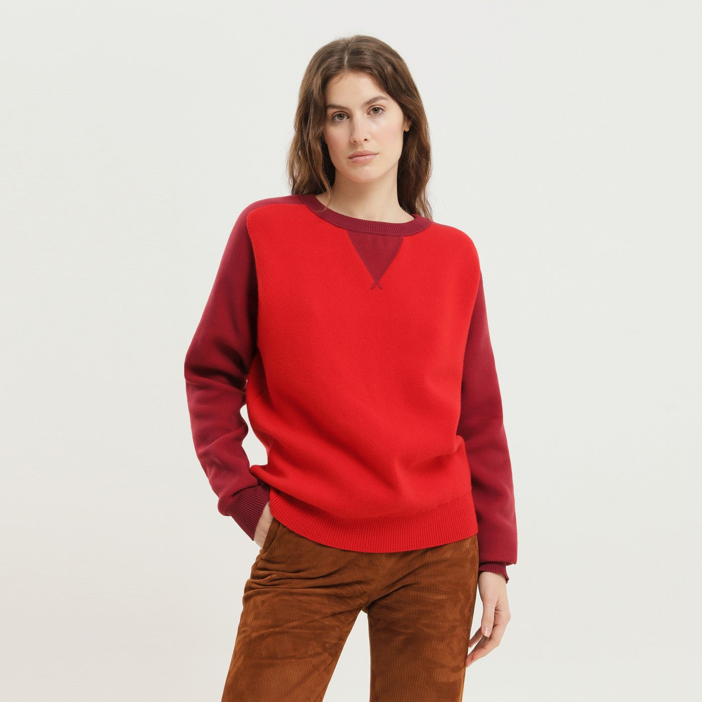 1989 Studio Color Block Crew Neck Sweater Women 1989 STUDIO