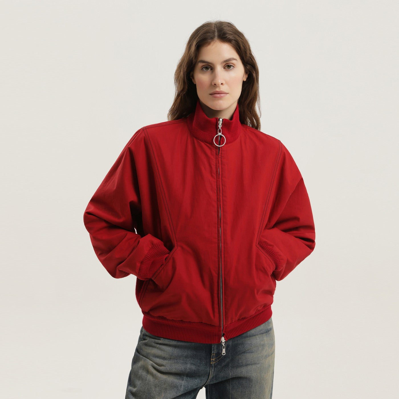 1989 Studio Red And Black Reversible Jacket Women 1989 STUDIO