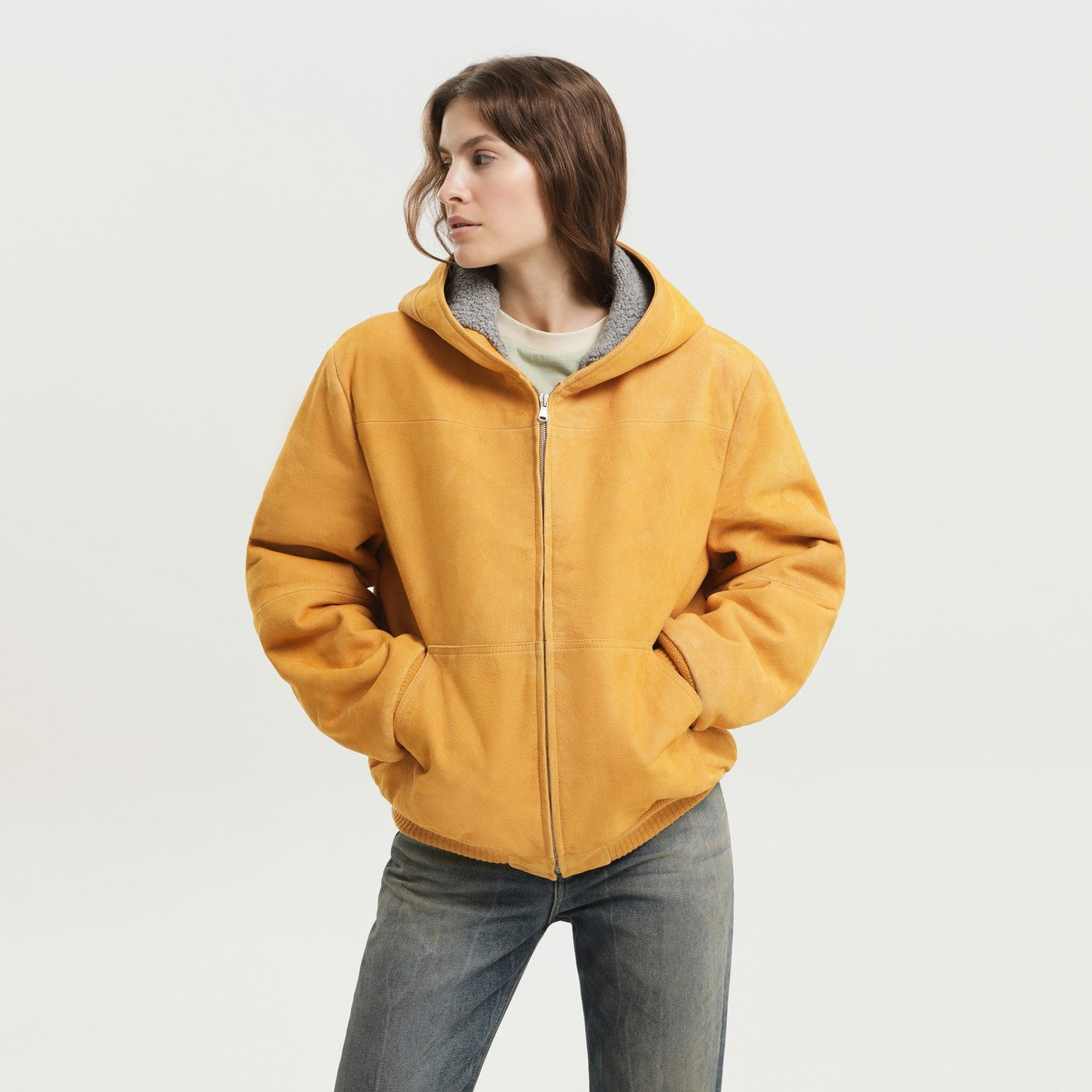 1989 Studio Yellow Suede Hoodie Women 1989 STUDIO