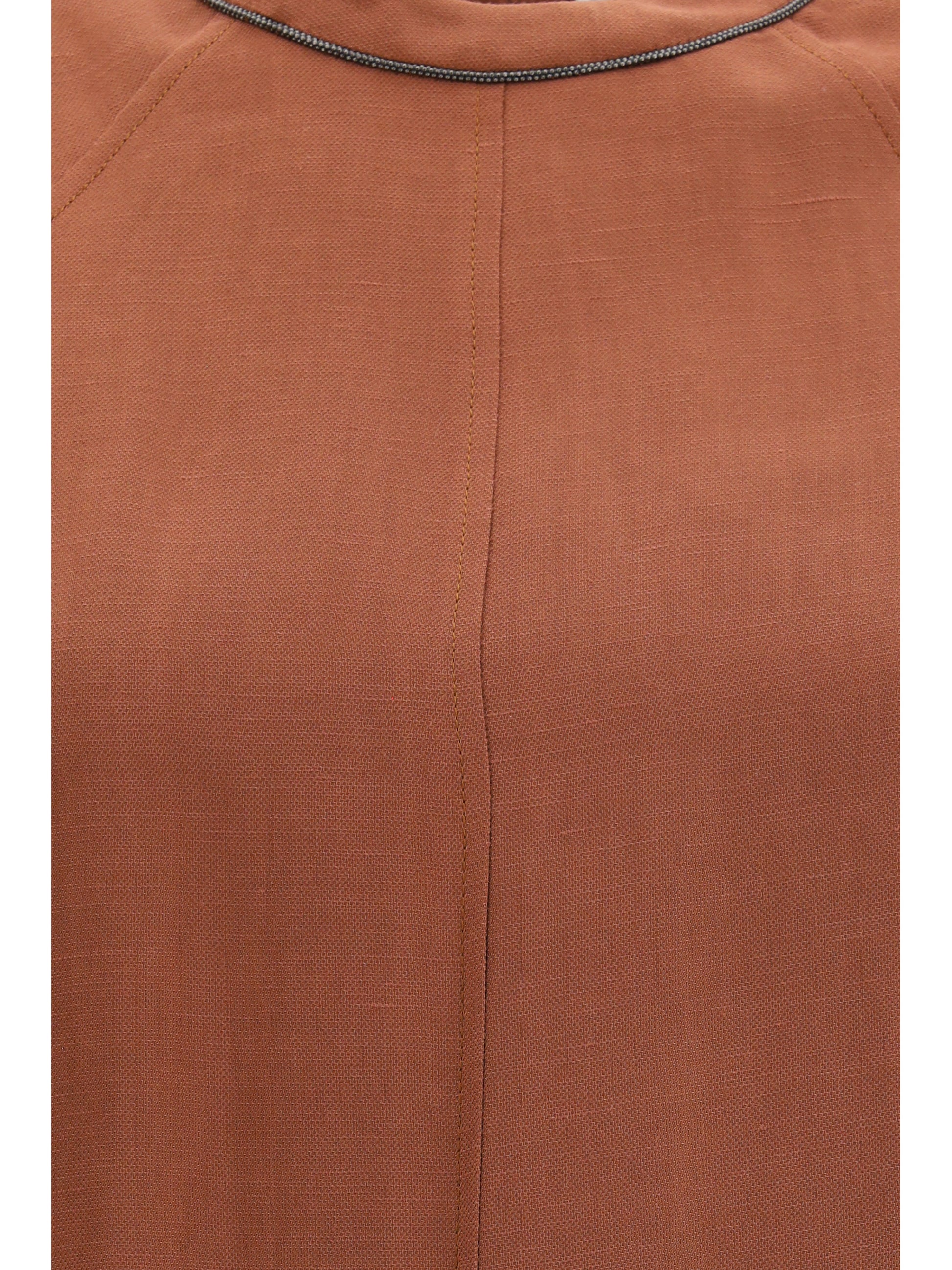 Brunello Cucinelli Women Midi Linen Dress BRUNELLO CUCINELLI