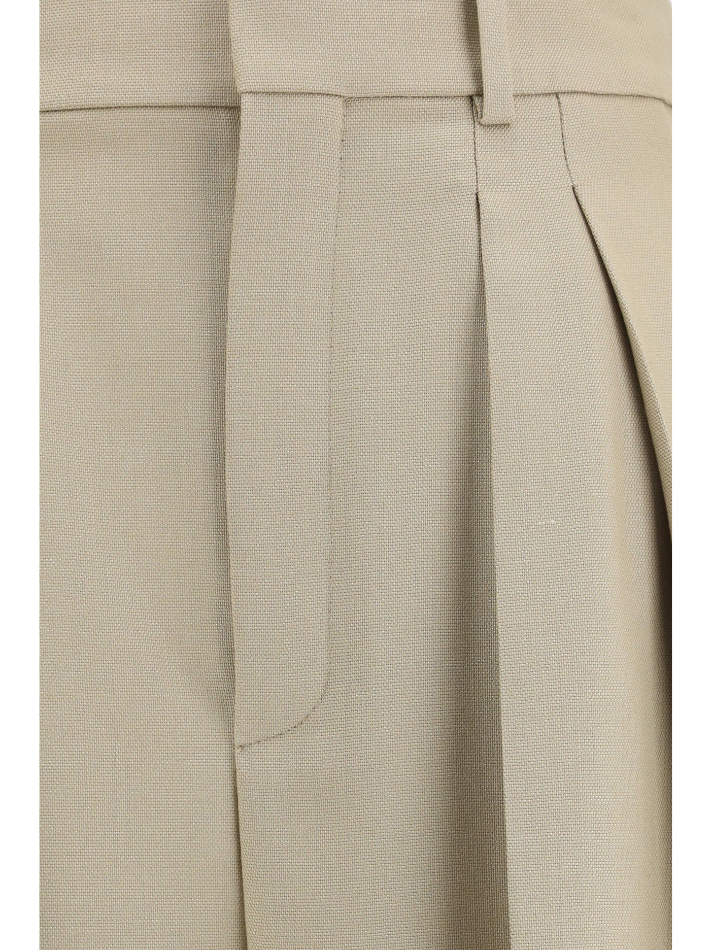 Saint Laurent Women Tailored Wool And Silk Canvas Pants SAINT LAURENT