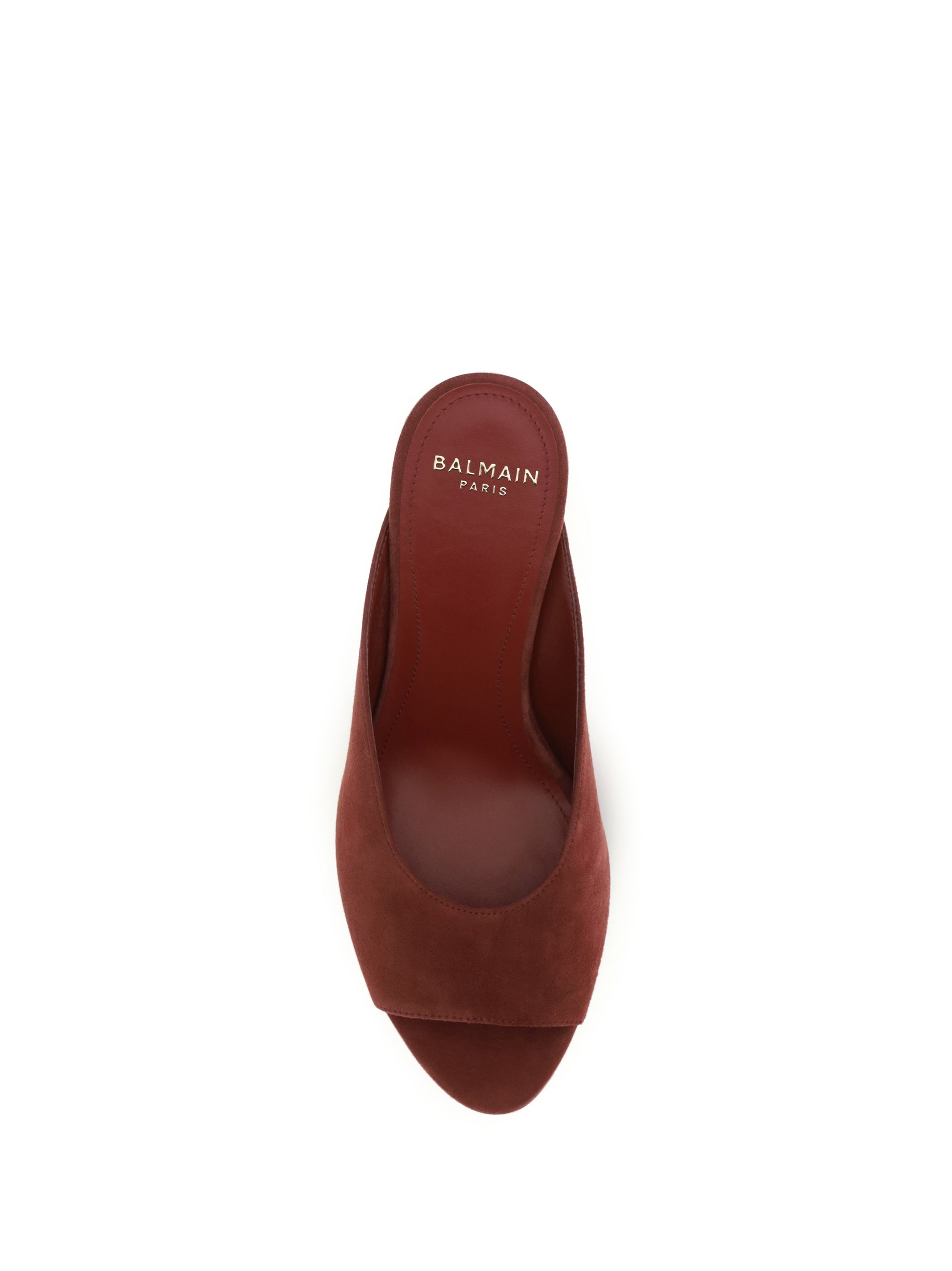 Balmain Women Suede Open-Toe Mules BALMAIN