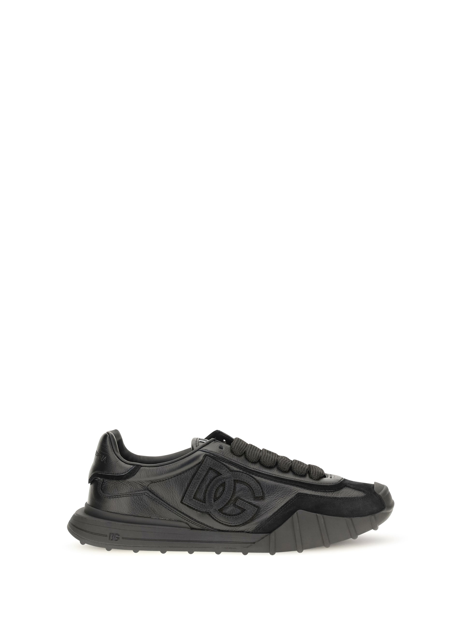 Dolce & Gabbana Men Athletic Fabric And Leather Sneakers DOLCE & GABBANA