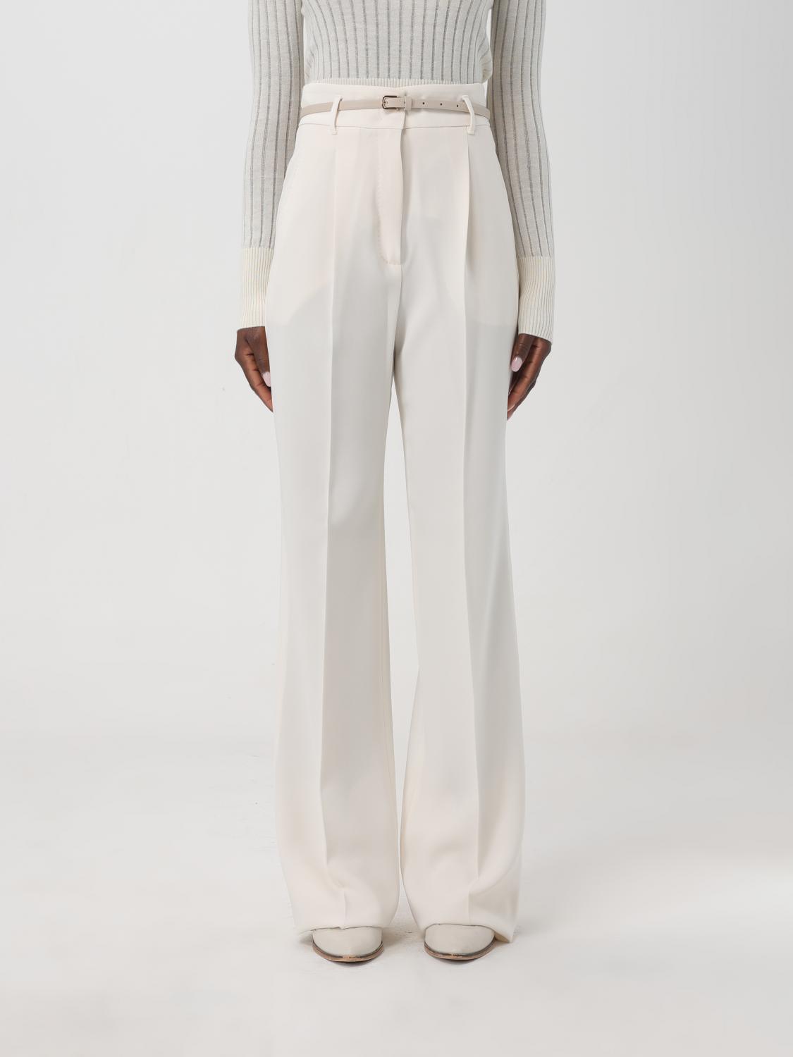 Max Mara Studio Pants Woman Yellow Cream