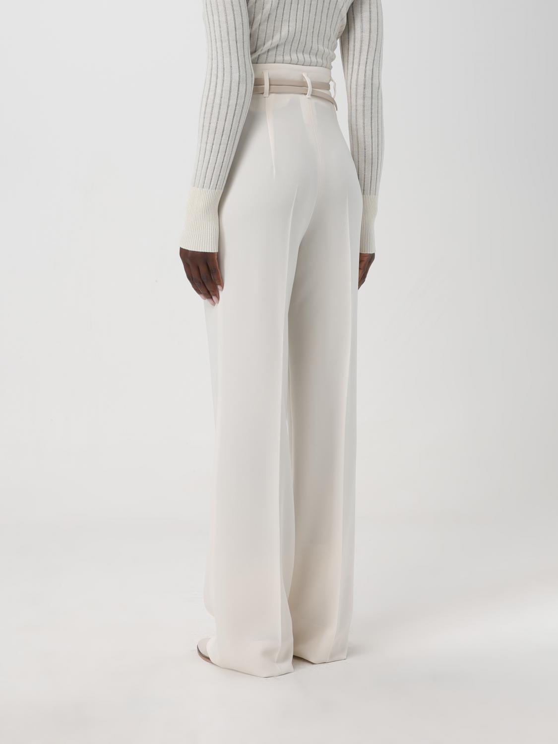 Max Mara Studio Pants Woman Yellow Cream