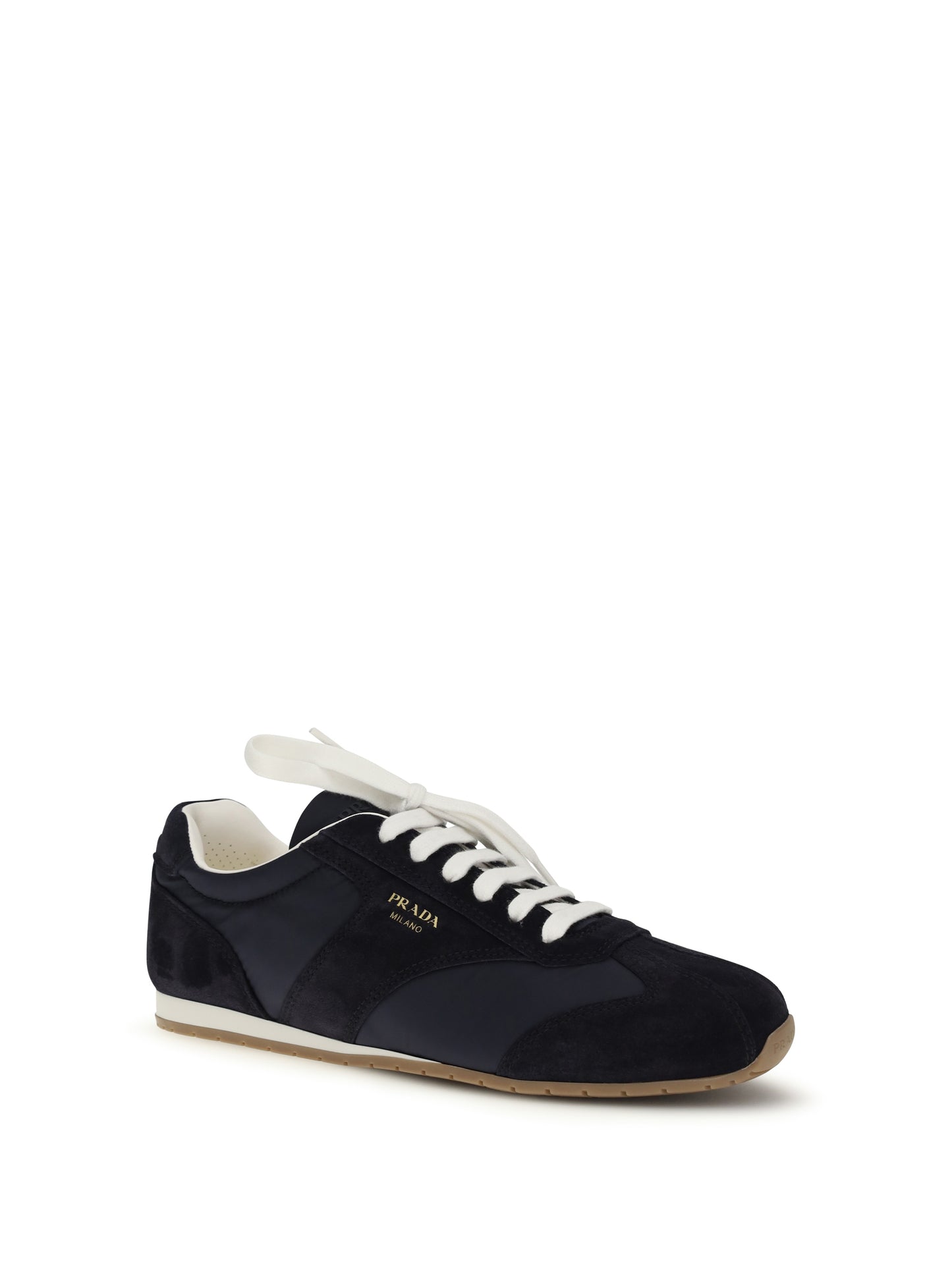Prada Men Suede And Fabric Sneakers PRADA