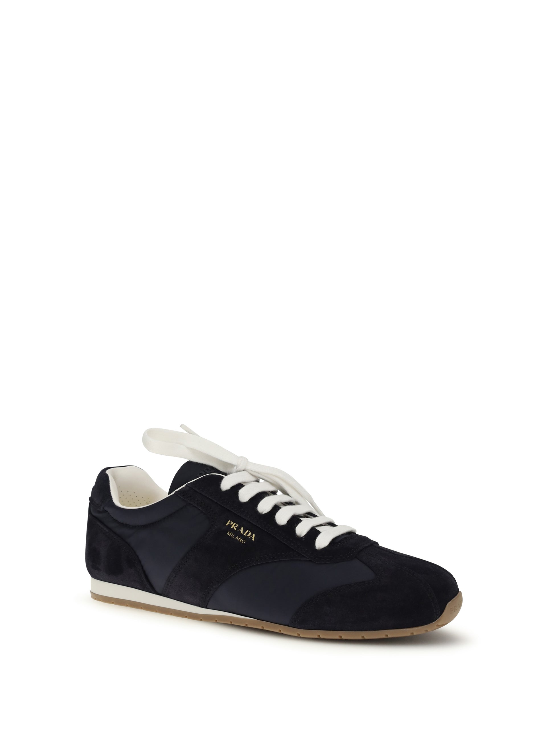 Prada Men Suede And Fabric Sneakers PRADA