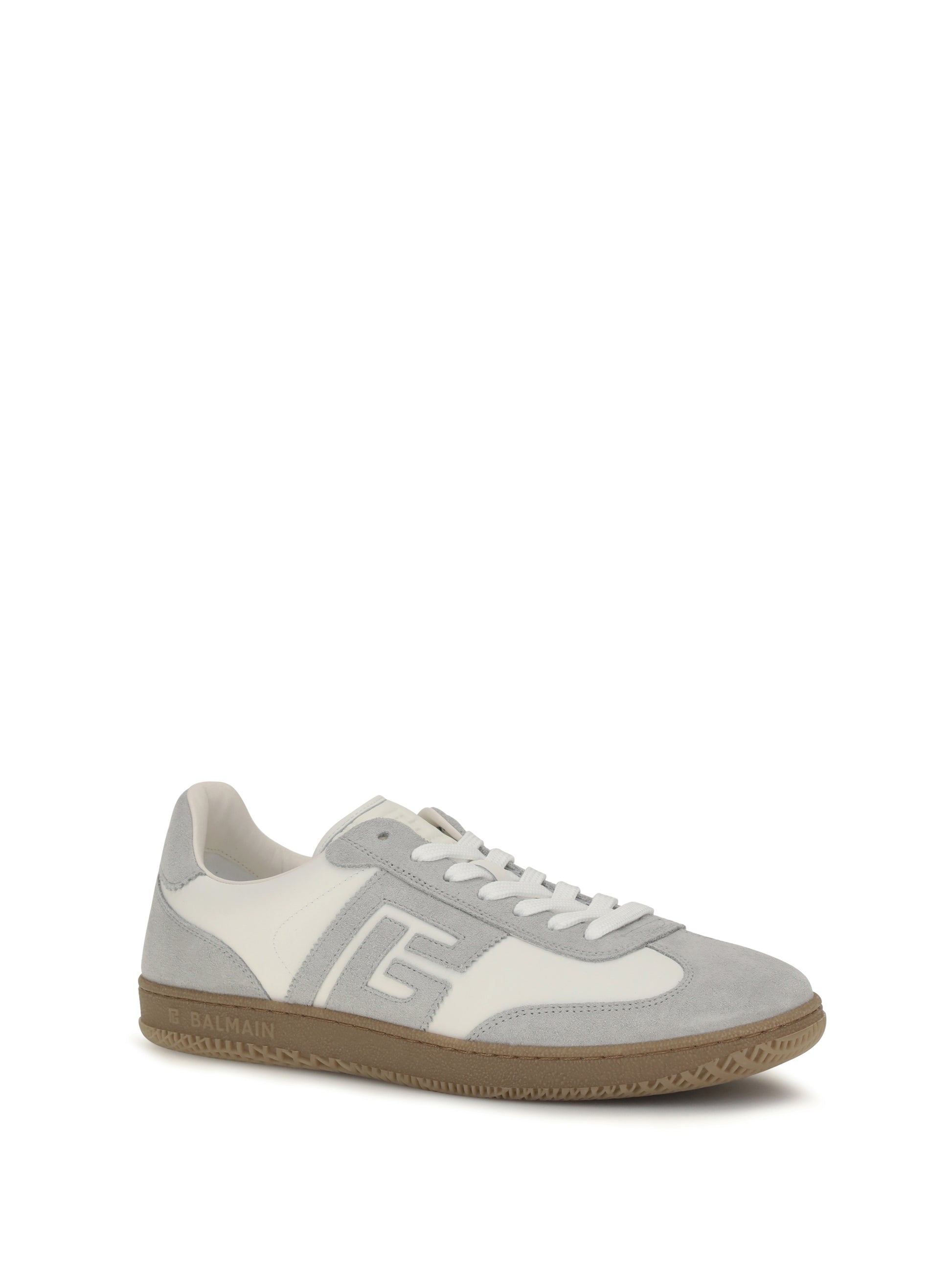 Balmain Men Swan Sneakers In Suede And Smooth Leather BALMAIN
