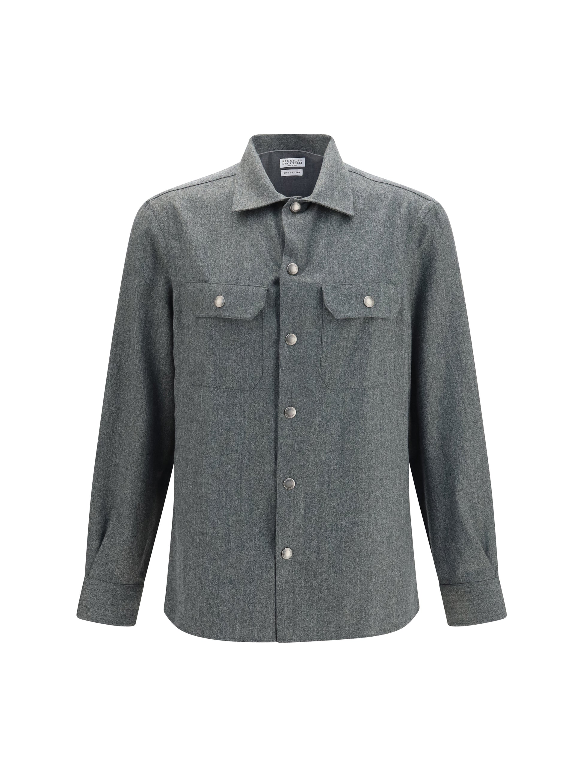 Brunello Cucinelli Men Virgin Wool Shirt BRUNELLO CUCINELLI