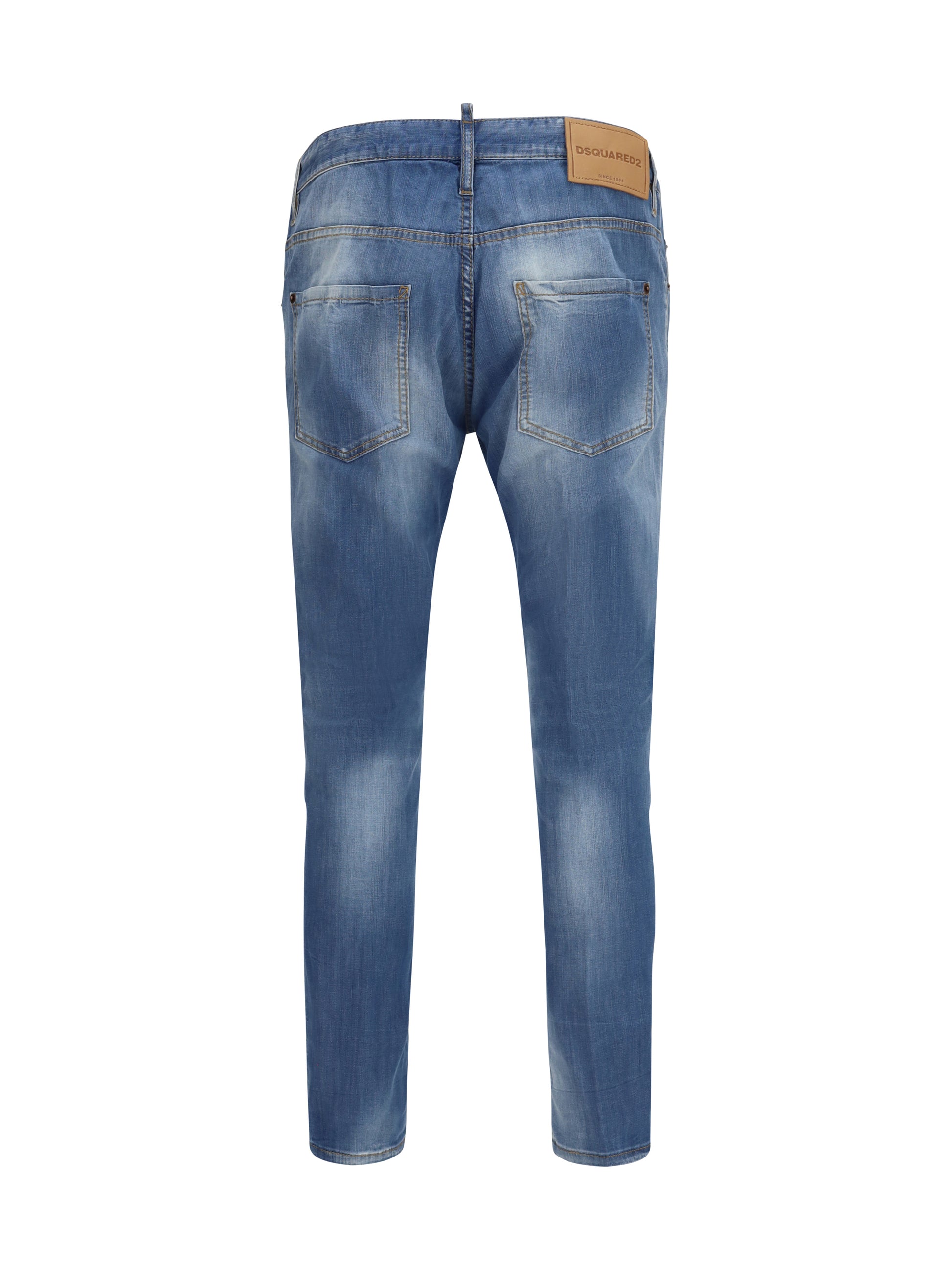 Dsquared2 Men Cotton Jeans With Logo Application DSQUARED2