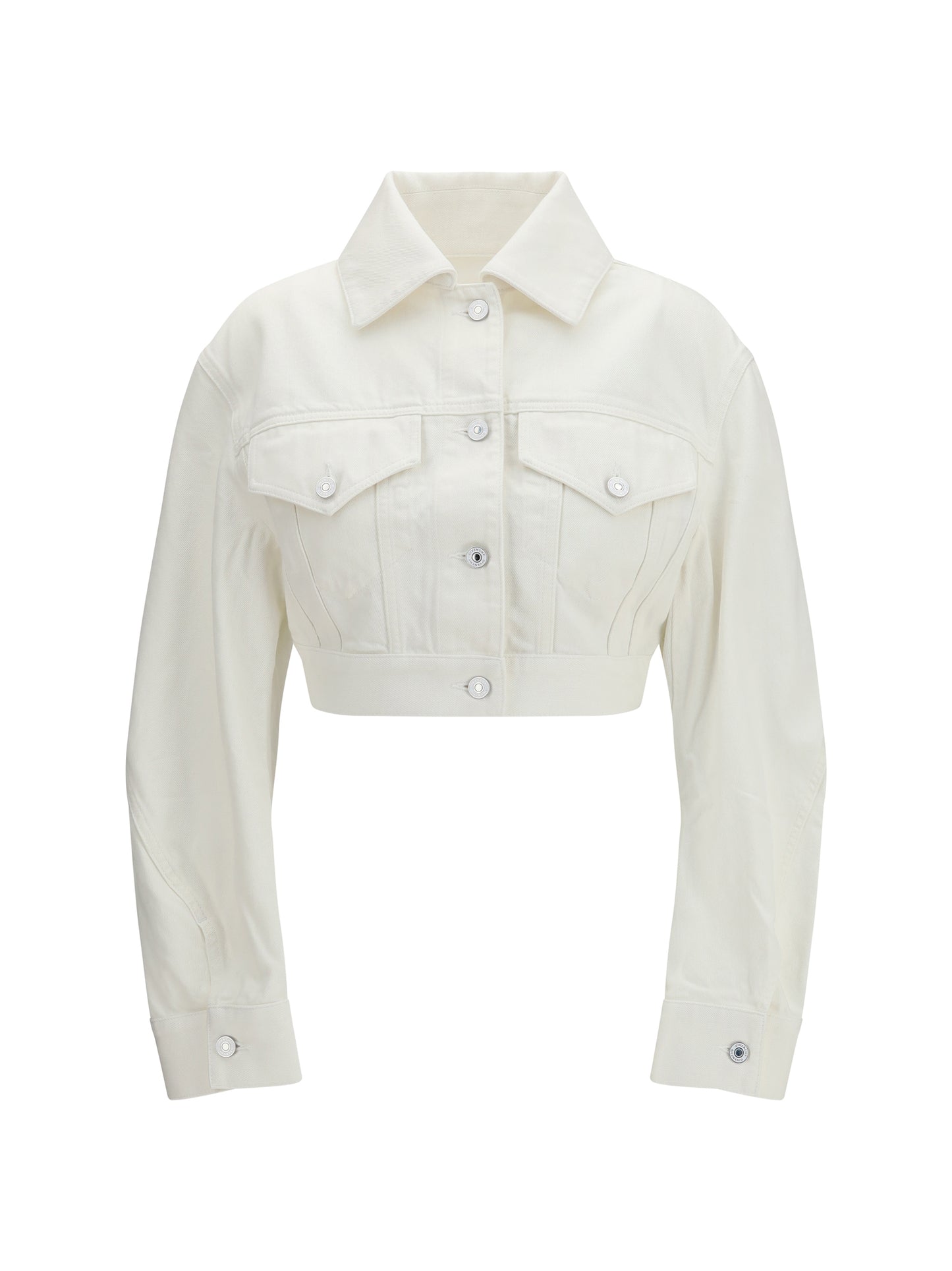 Givenchy Women Cocoon Reversed-Effect Raw Denim Jacket GIVENCHY