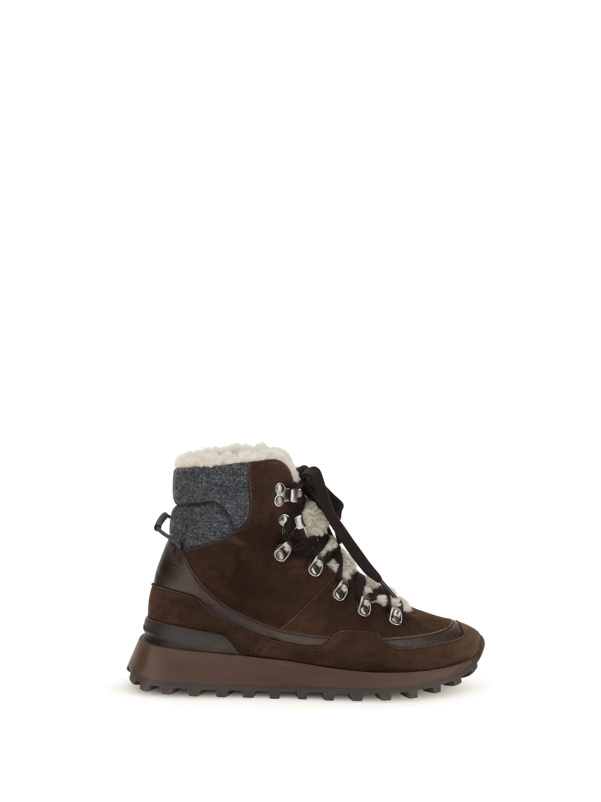 Brunello Cucinelli Women Suede Lace-Up Ankle Boots BRUNELLO CUCINELLI
