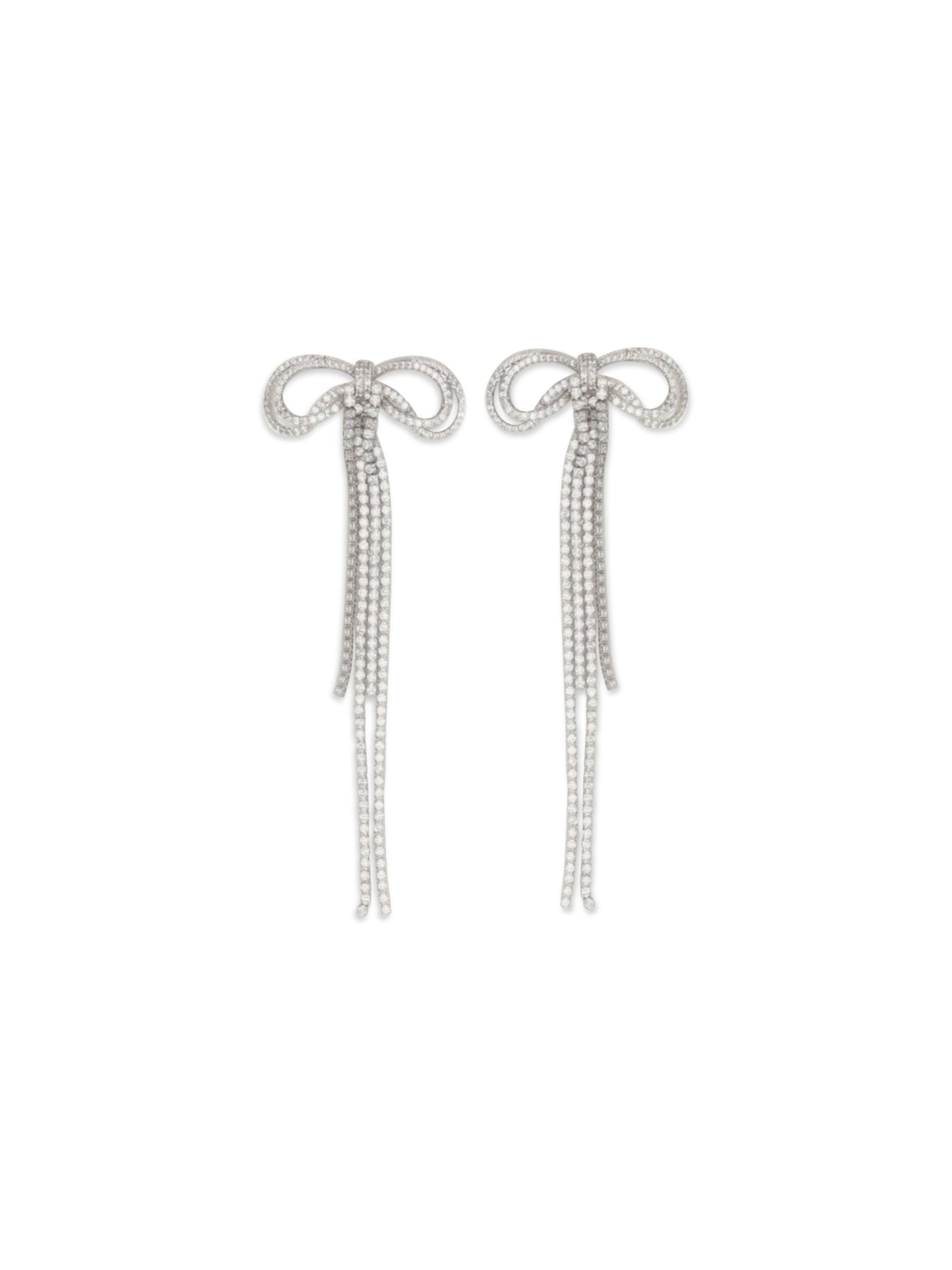 Self-Portrait Women Double Crystal Bow Earrings SELF-PORTRAIT