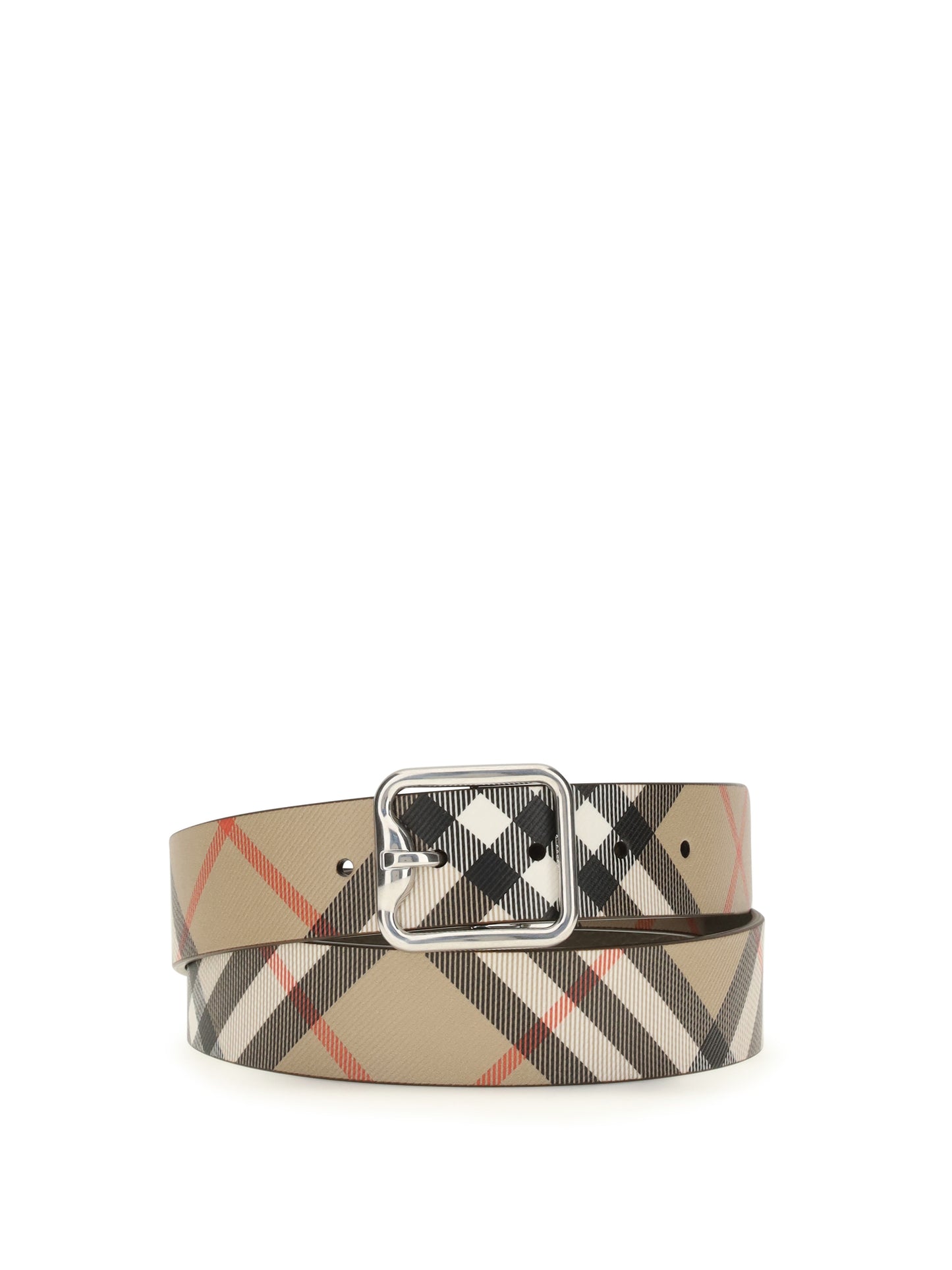 Burberry Men Reversible B Buckle Check Belt BURBERRY