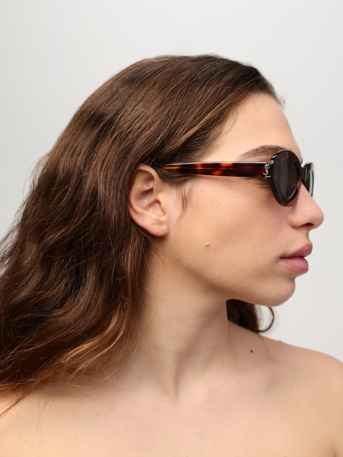 Saint Laurent Sunglasses Woman Brown SAINT LAURENT