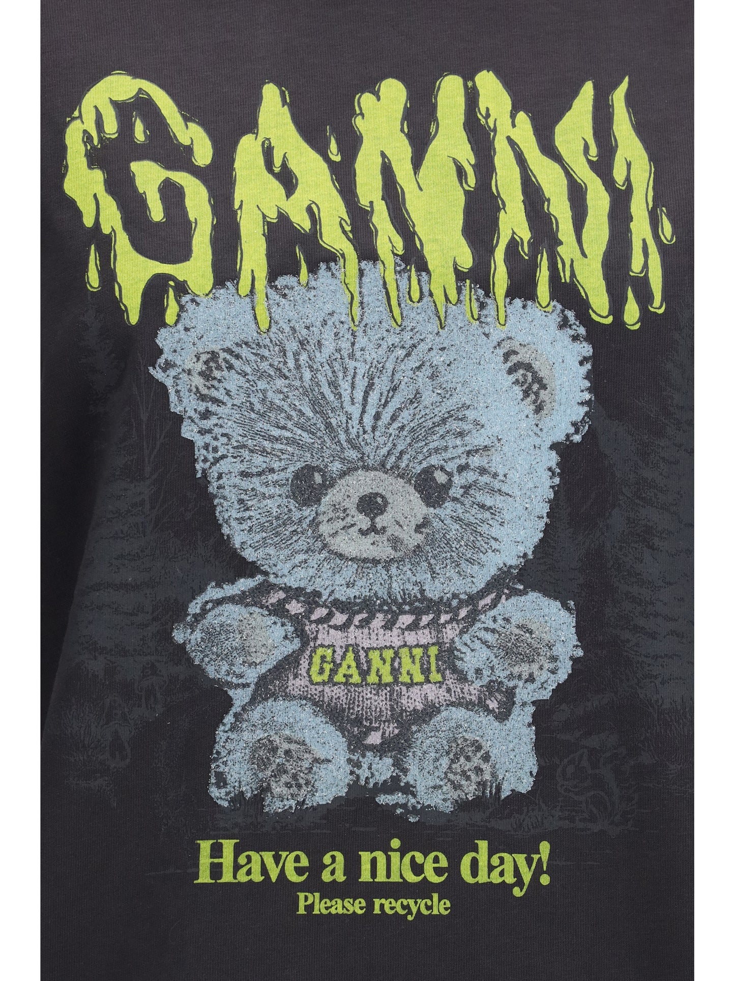 Ganni Women Forest Teddy Graphic T-Shirt GANNI