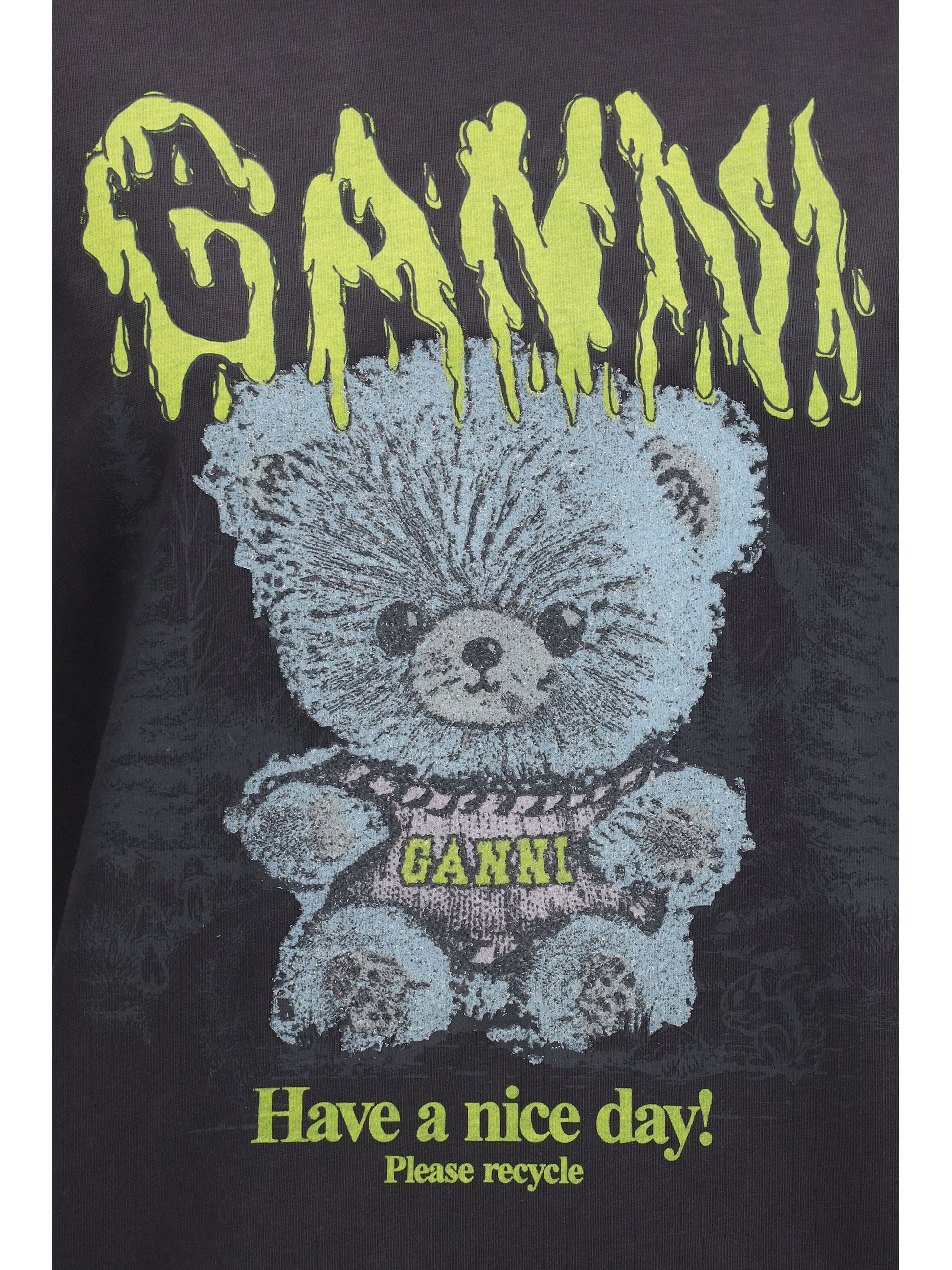 Ganni Women Forest Teddy Graphic T-Shirt GANNI