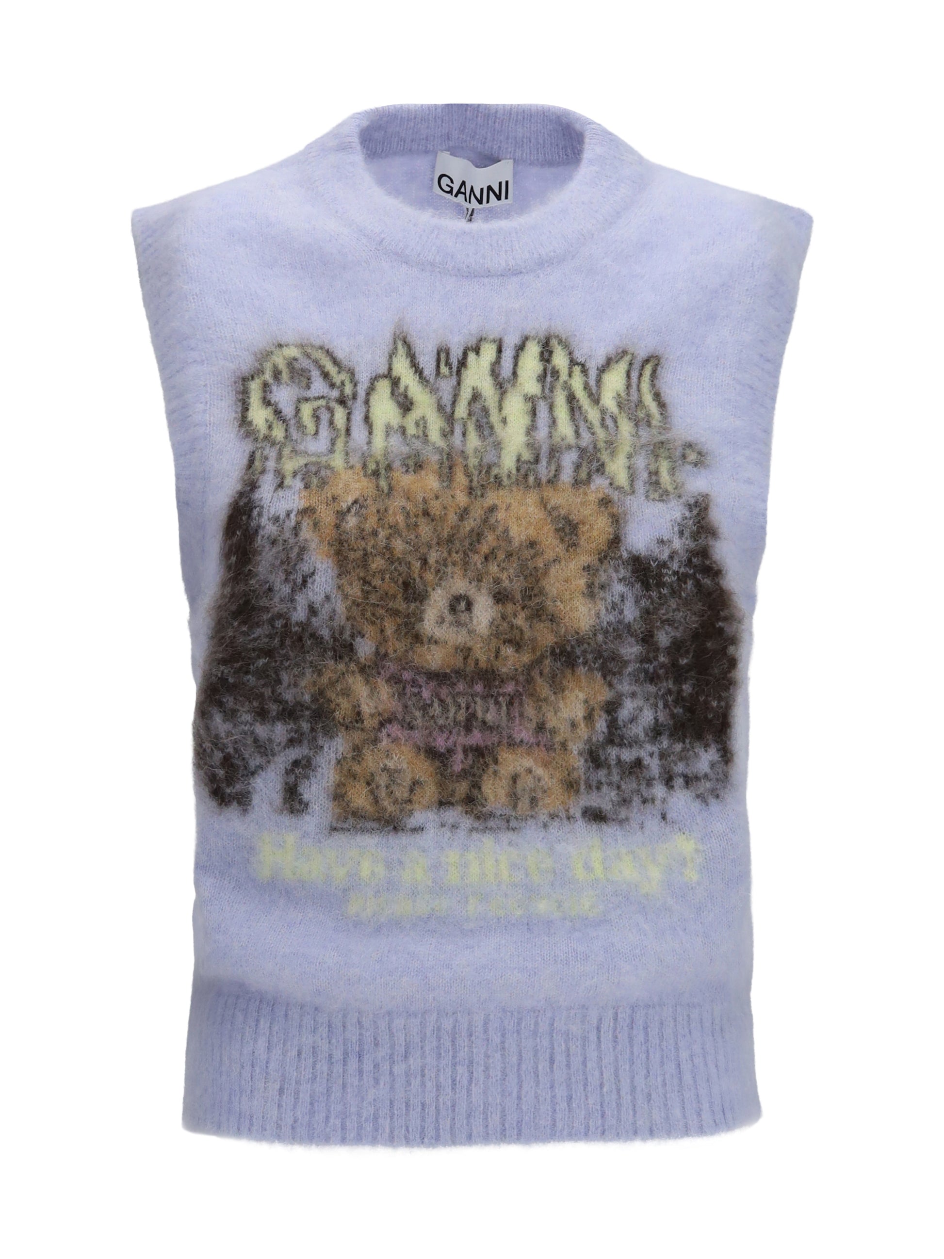 Ganni Women Teddy Brushed Alpaca Vest GANNI