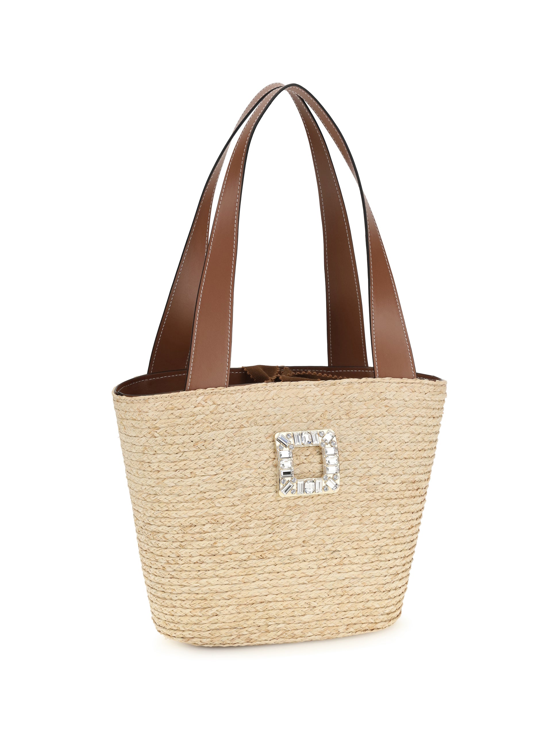 Roger Vivier Women Mini Viv’ Skate Raffia Bucket Bag ROGER VIVIER