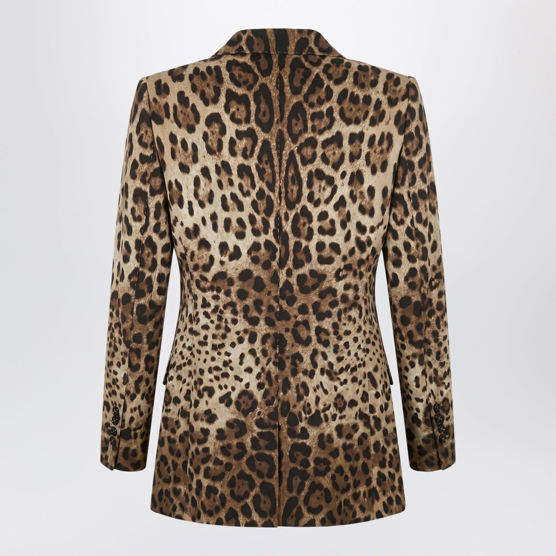 Dolce&Gabbana Leopard-Print Double-Breasted Wool Jacket Women DOLCE & GABBANA