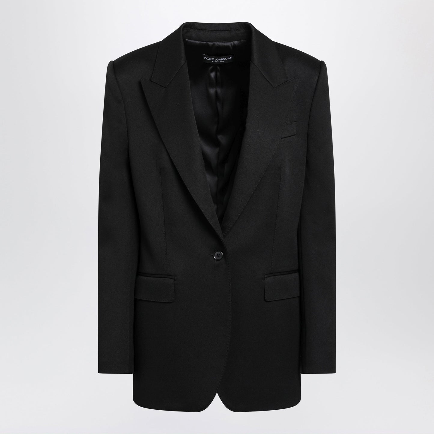 Dolce&Gabbana Black Single-Breasted Jacket In Wool Women DOLCE & GABBANA