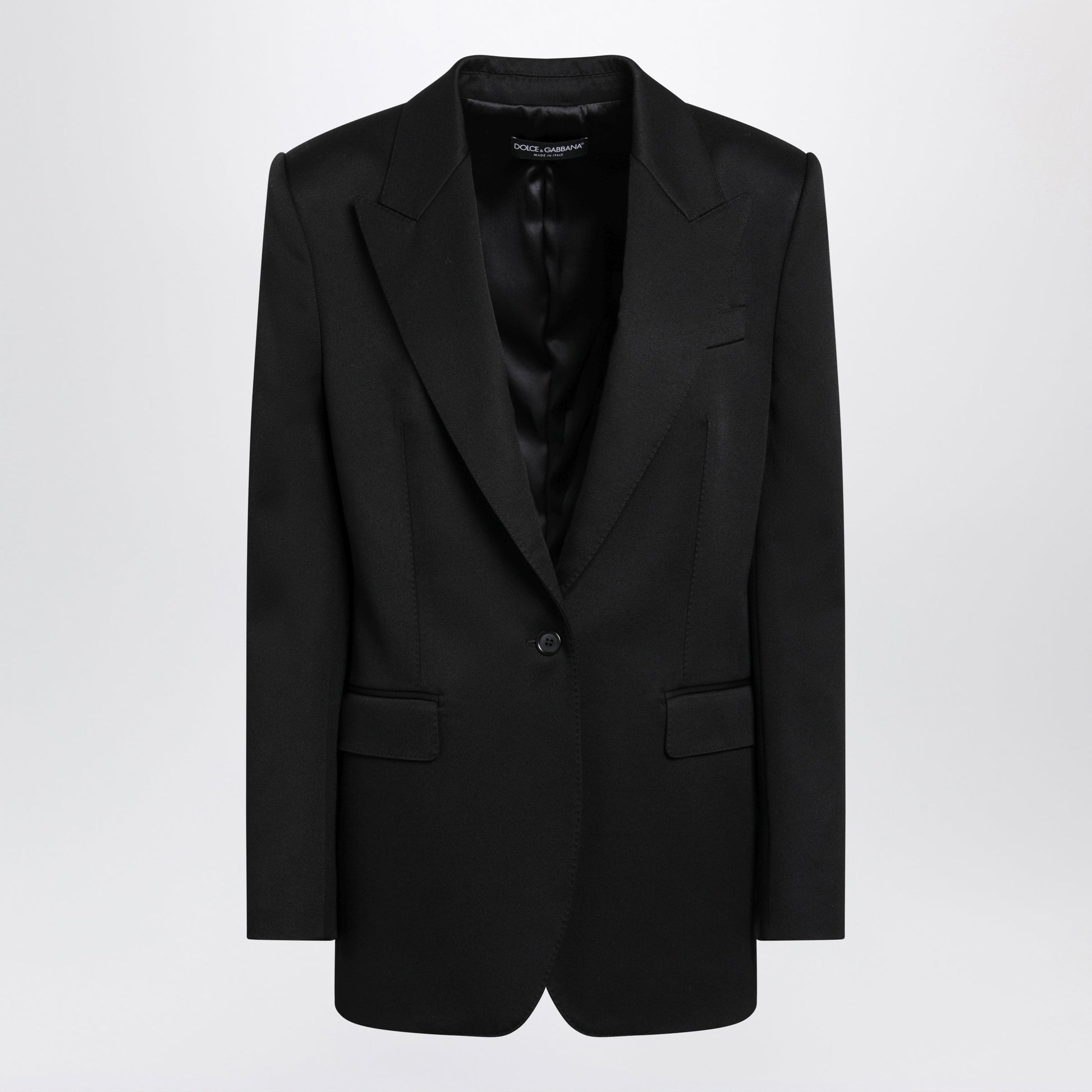 Dolce&Gabbana Black Single-Breasted Jacket In Wool Women DOLCE & GABBANA