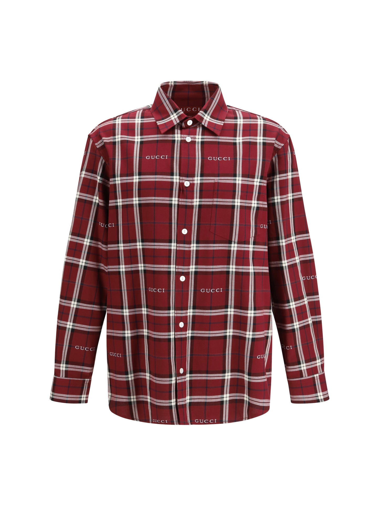 Gucci Men Multicolour Tartan Cotton Jacquard Shirt GUCCI